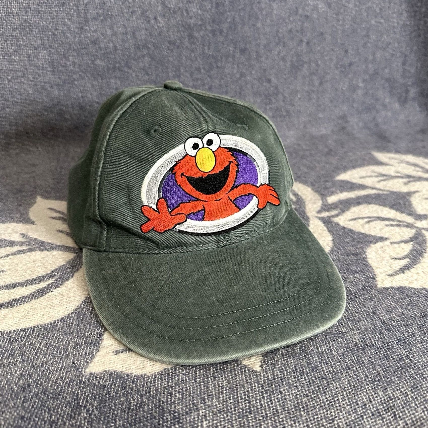 Vintage VINTAGE Sesame Street Elmo Embroidered Strapback Hat Cap One Size Green 90s Mens Size ONE SIZE - 3 Thumbnail