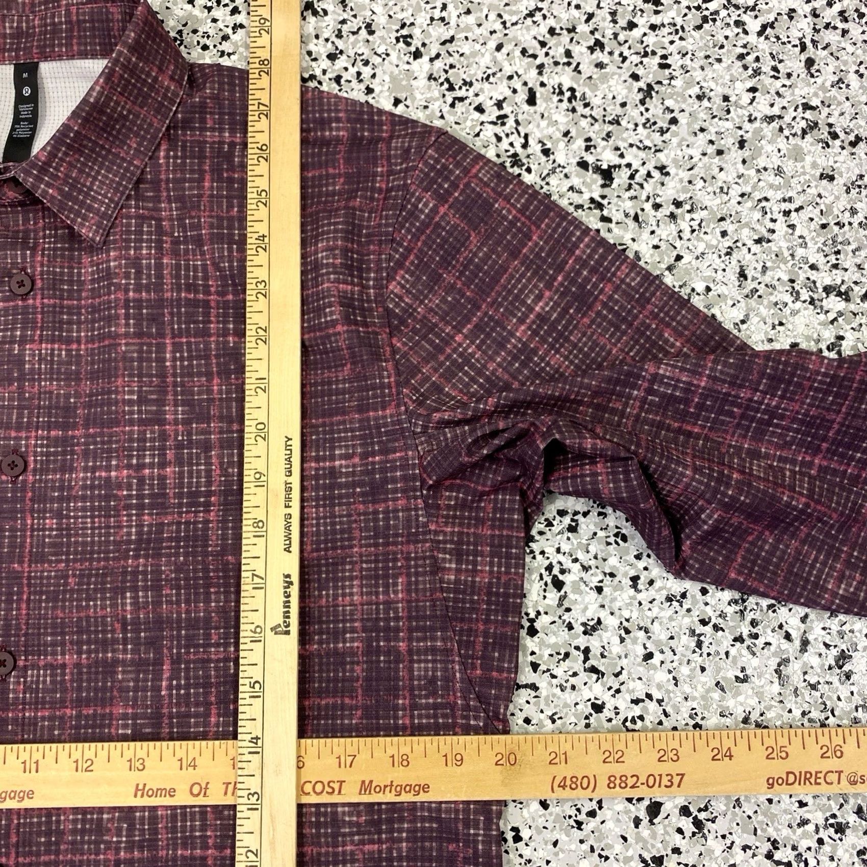 Lululemon Lululemon Shirt Mens Medium Purple Button Up Long Sleeve Stretch Casual Size US M / EU 48-50 / 2 - 2 Thumbnail