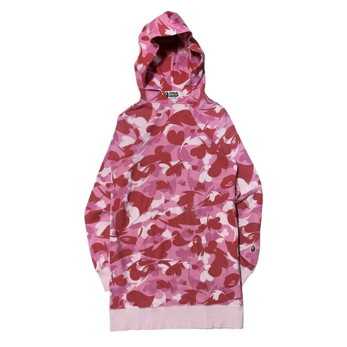 Bape Bape Pink Heart Camo Women’s Pullover Hoodie Size S / US 4 / IT 40 - 1 Thumbnail