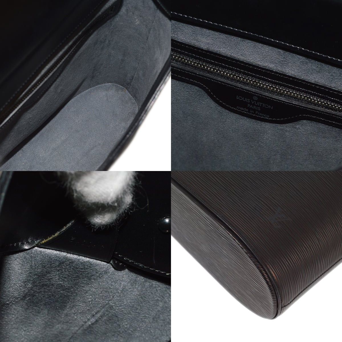 Louis Vuitton Epi Leather Verseau Handbag Black