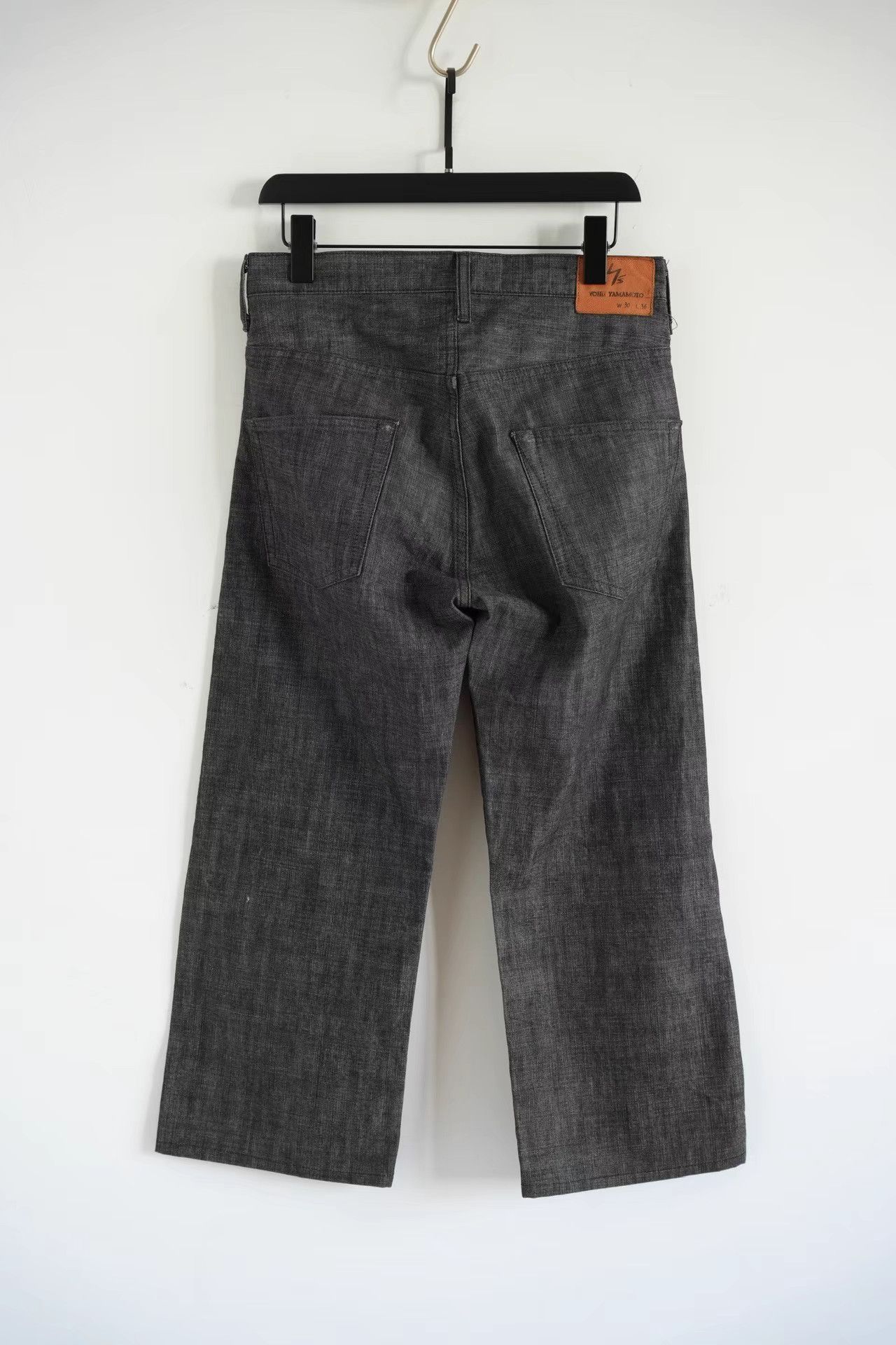 Yohji Yamamoto Yohji Yamamoto 05aw Slub Washed Cropped Jeans K4 Size US 33 - 2 Thumbnail