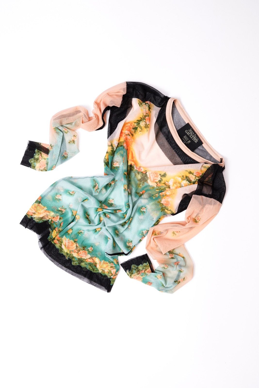 Jean Paul Gaultier Jean Paul Gaultier Soleil Supreme Flower Floral Sheer Top Size S / US 4 / IT 40 - 7 Thumbnail