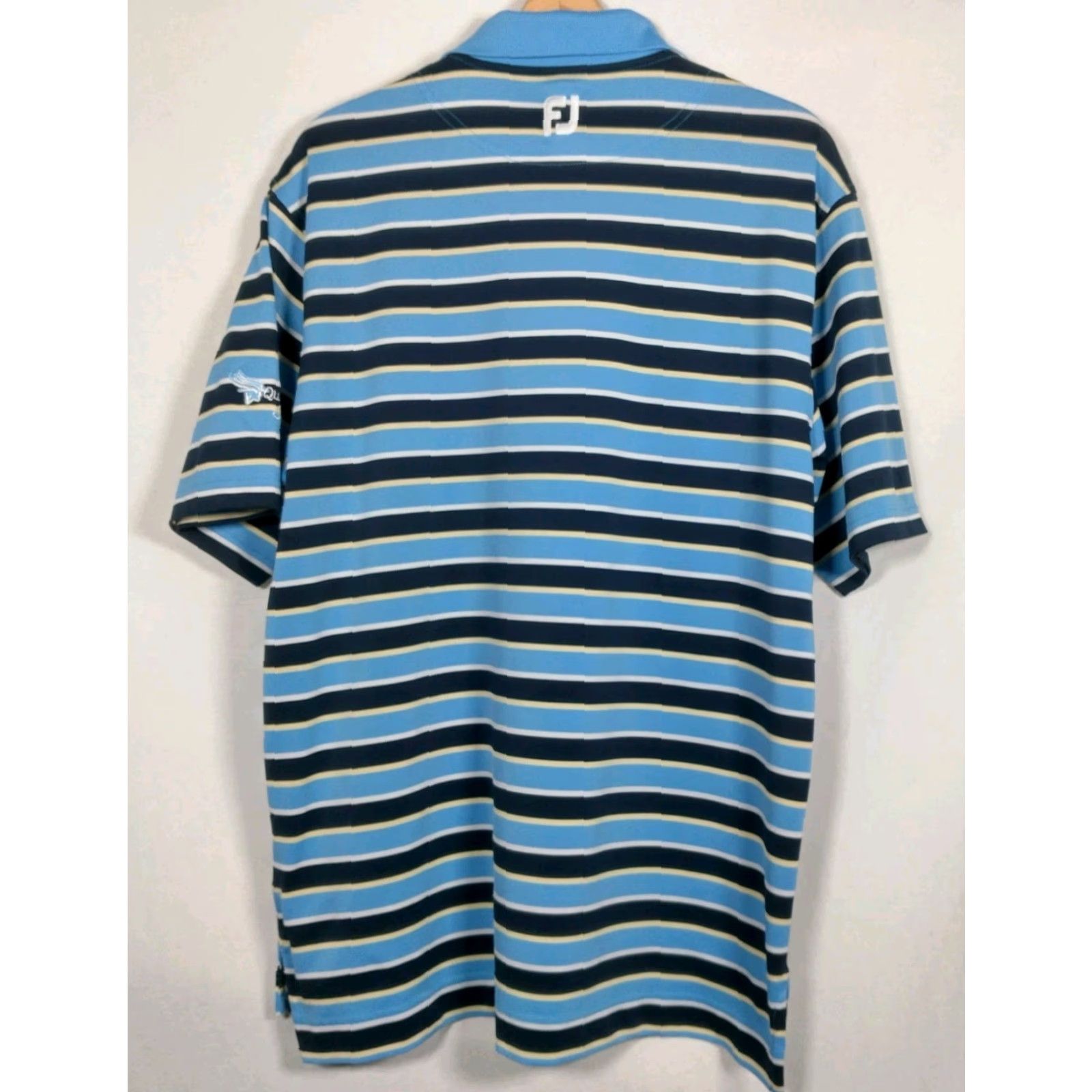 Footjoy FootJoy Polo Shirt Men L Striped Blue Polyester Blend Embroidered Quicksilver Golf Club Vintage PA Country Club Golf Size US L / EU 52-54 / 3 - 3 Thumbnail