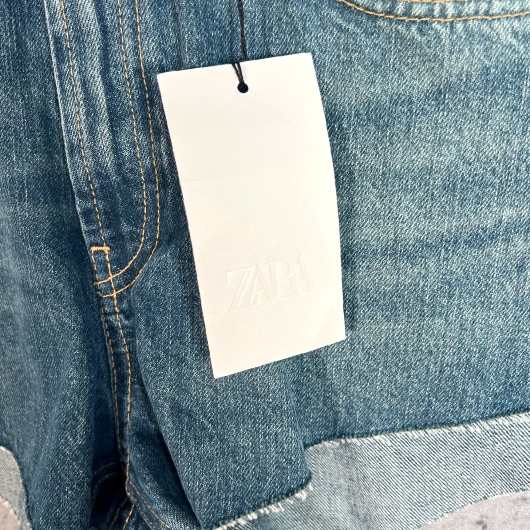 Zara Zara Womens Denim Shorts 6 Blue High Rise 5-Pocket Cut-Off A-Line - Summer Womens Medium? Size 28" / US 6 / IT 42 - 6 Thumbnail