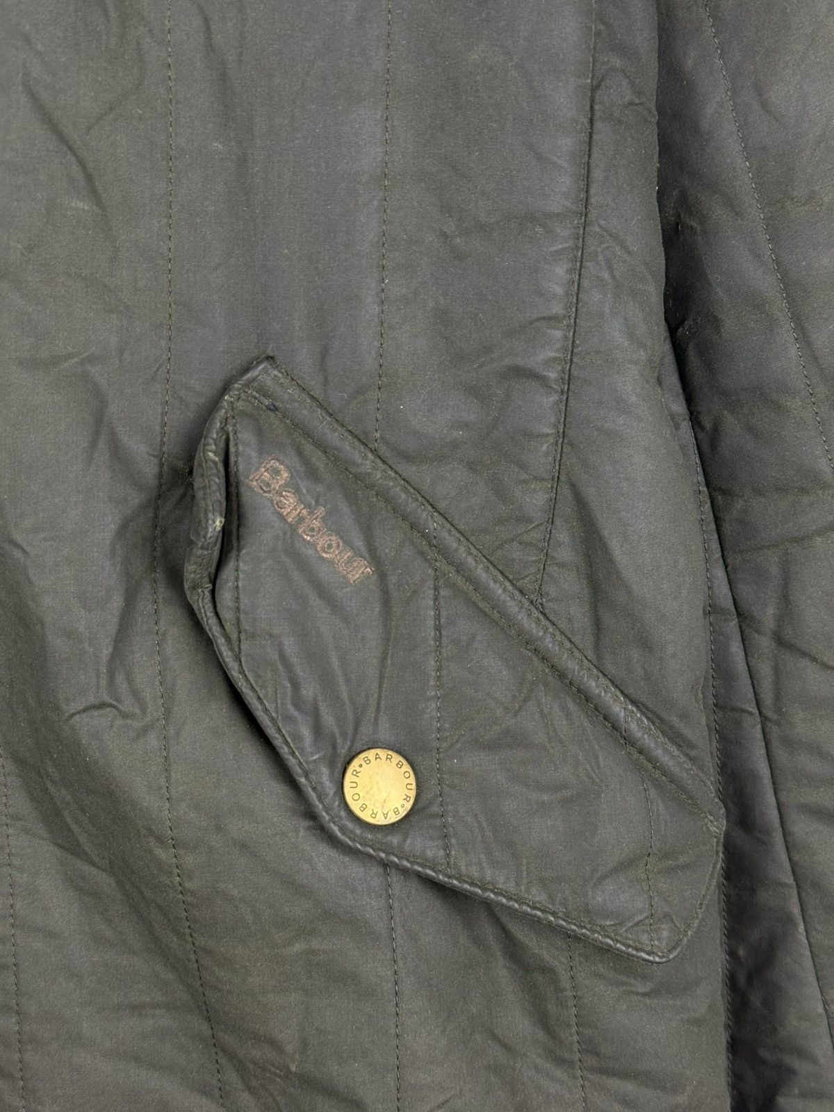 Barbour Barbour Edderton Men’s Quilted Wax Waxed Cotton Jacket Size US S / EU 44-46 / 1 - 13 Thumbnail