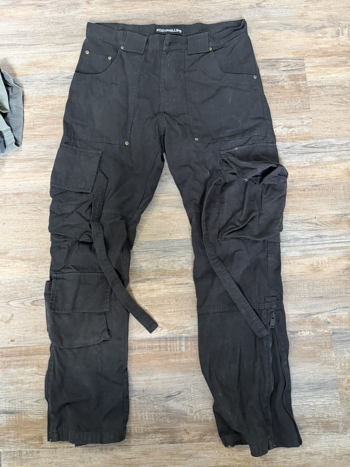 Kody Phillips Kody Phillips Rip Van Kody Waxed Black Cargo Pant