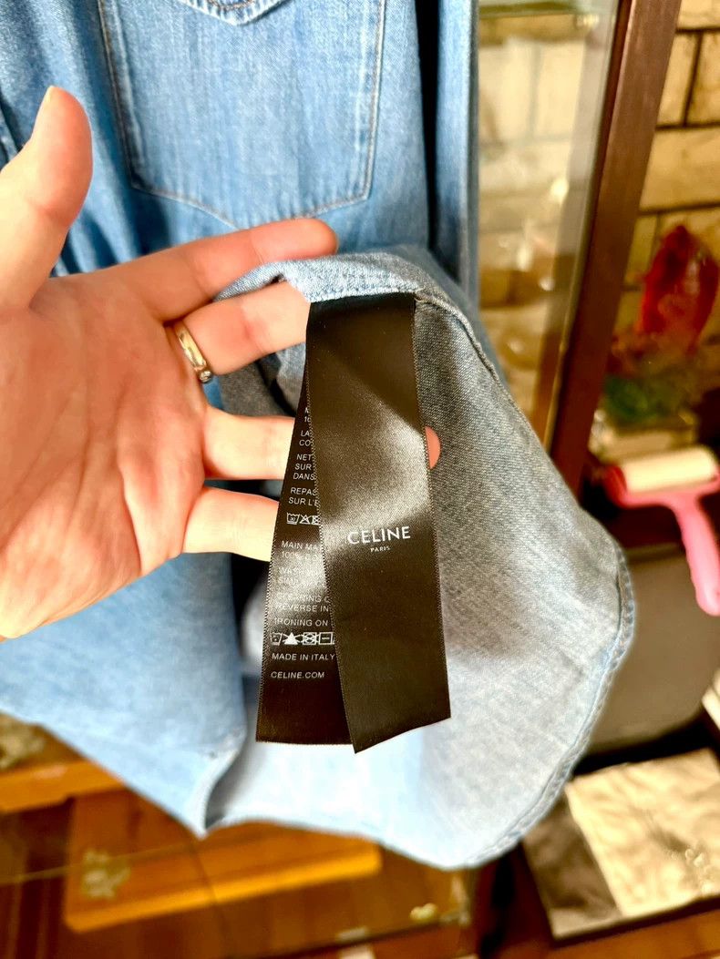Celine celine 20ss Light Blue Denim Shirt 2506-Nextarrow Size US XXL / EU 58 / 5 - 5 Thumbnail
