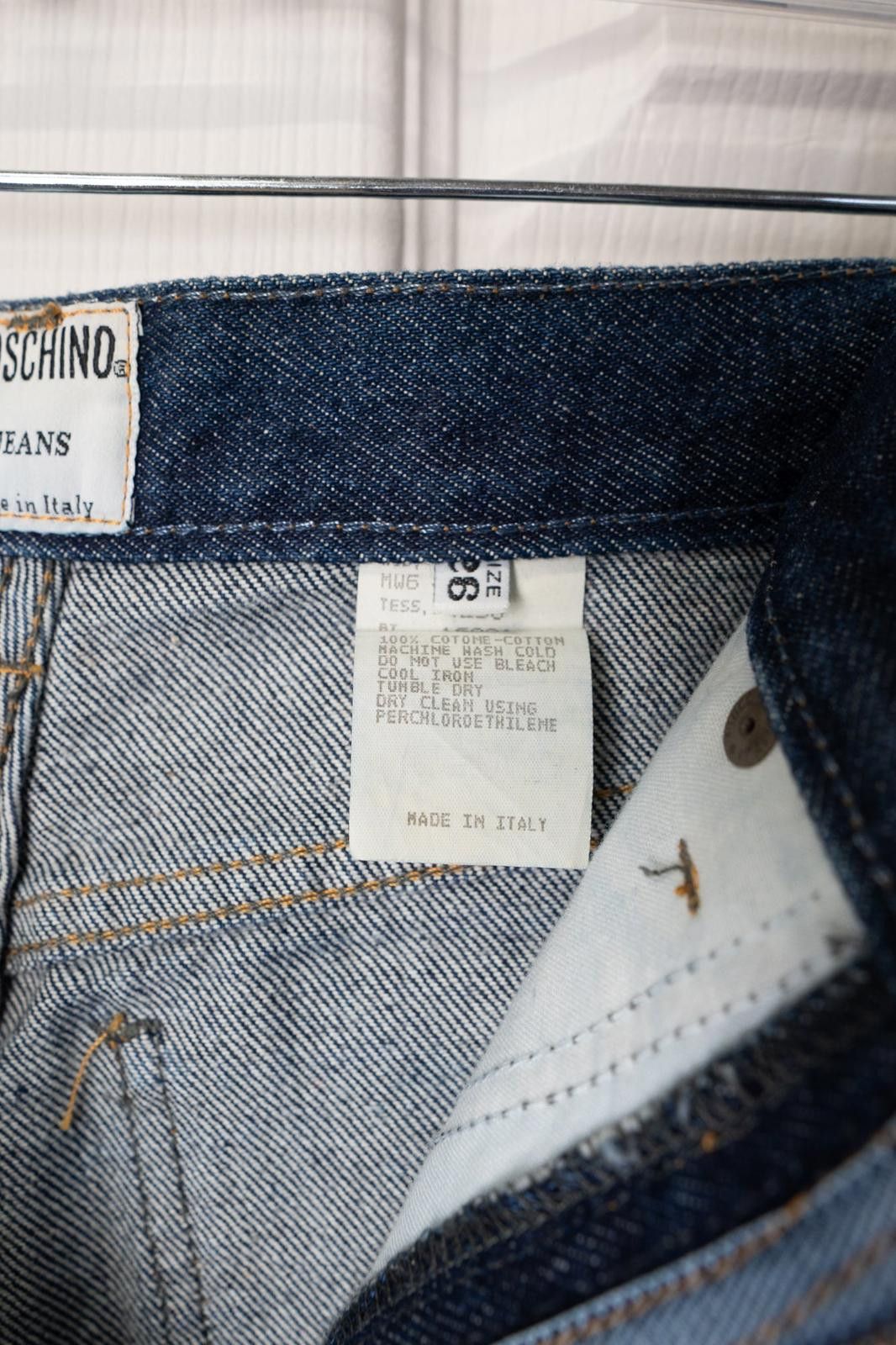 Moschino 00's Moschino Jean Dark Wash Peace Embellished Slim Fit Jean Size 32" / US 10 / IT 46 - 9 Thumbnail
