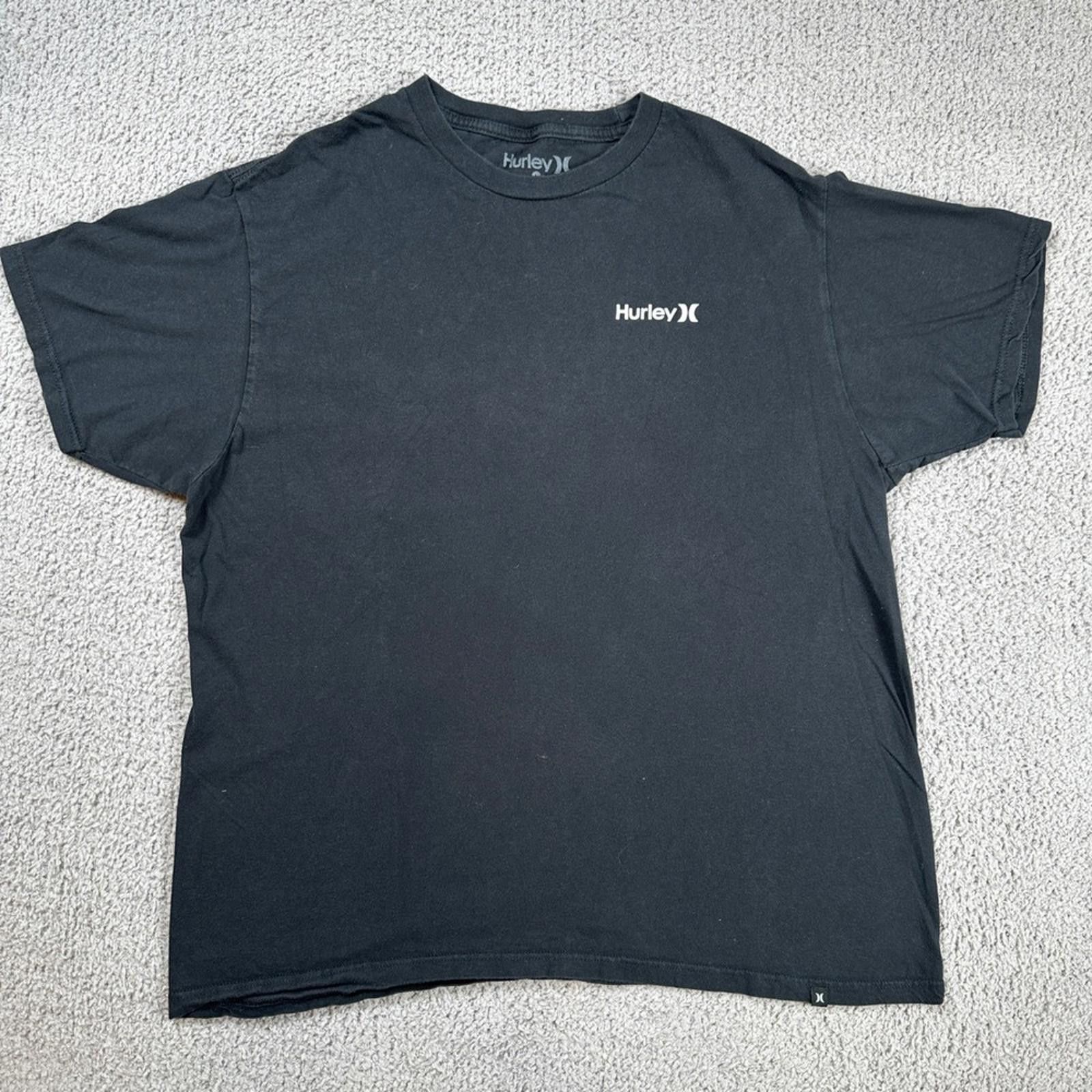 Hurley Hurley Mens Black T Shirt Short Sleeve Graphic Tee L Surf Size US L / EU 52-54 / 3 - 1 Thumbnail