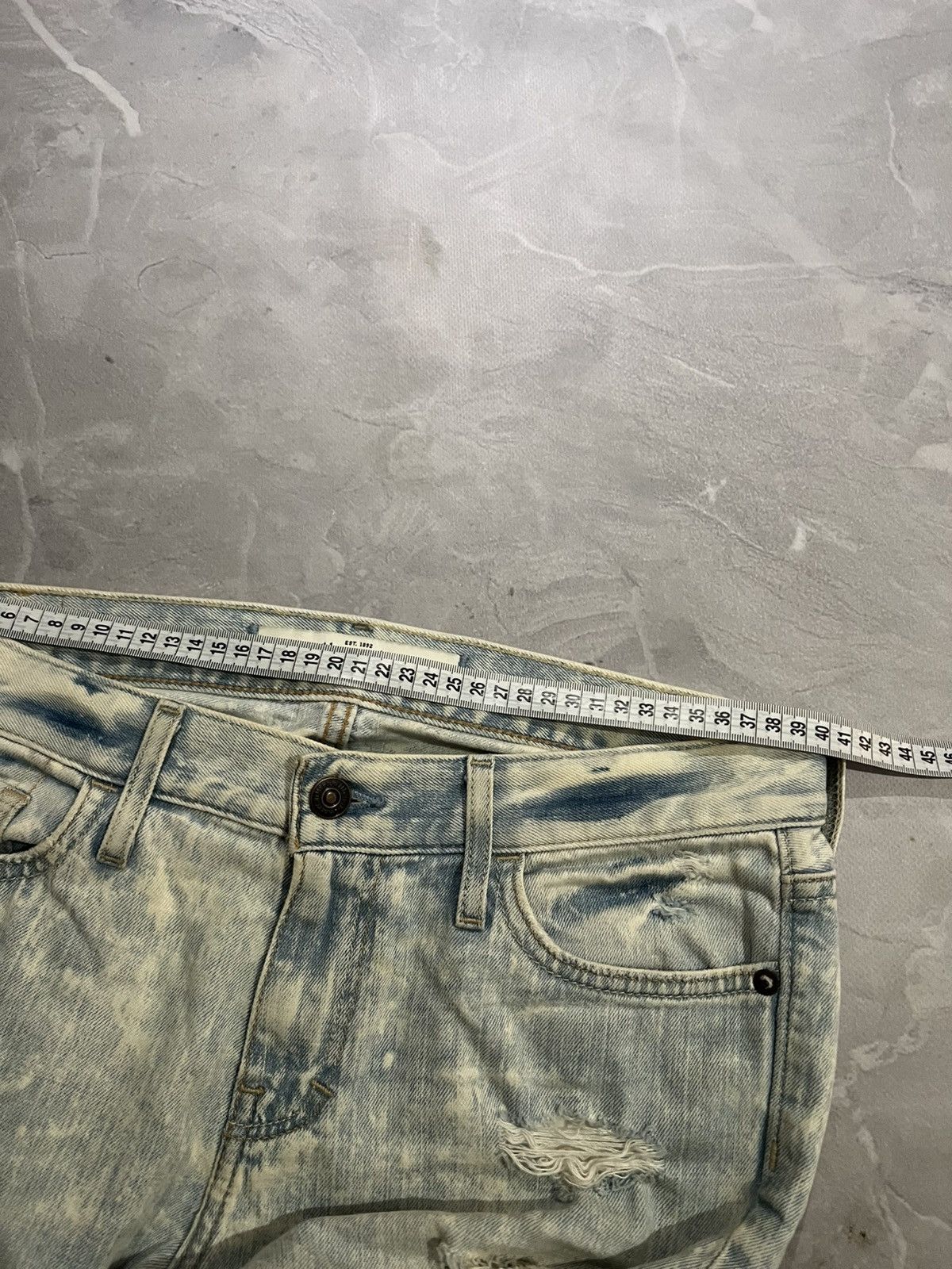 Japanese Brand Destroyed Weathered Slim Fit / Avan Garde Number Nine Style Size US 32 / EU 48 - 9 Thumbnail