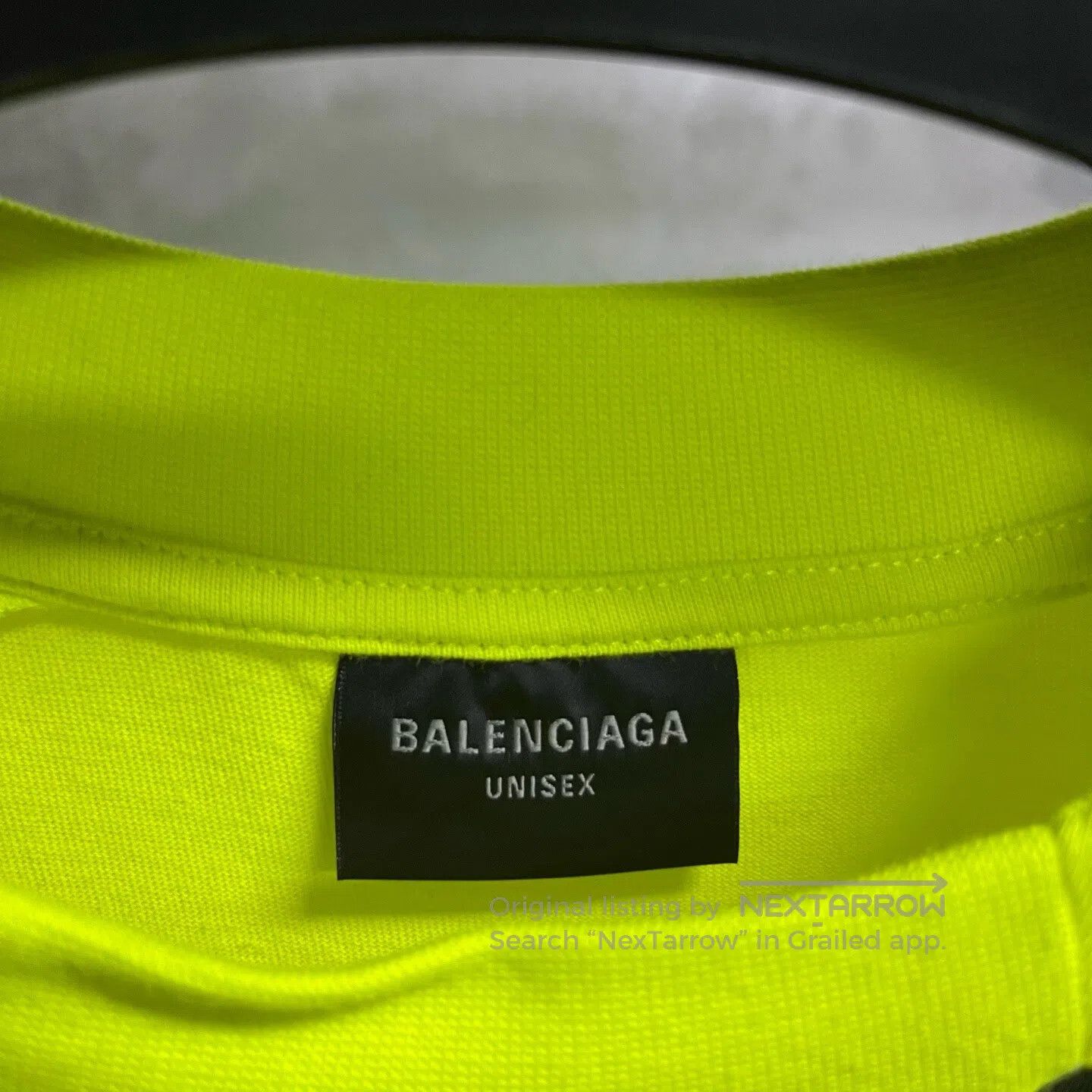 Balenciaga Balenciaga Fluorescent yellow logo-print round-neck casual Size US S / EU 44-46 / 1 - 2 Thumbnail