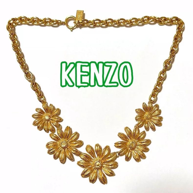 Kenzo KENZO Gold Flower Necklace Size ONE SIZE - 1 Thumbnail