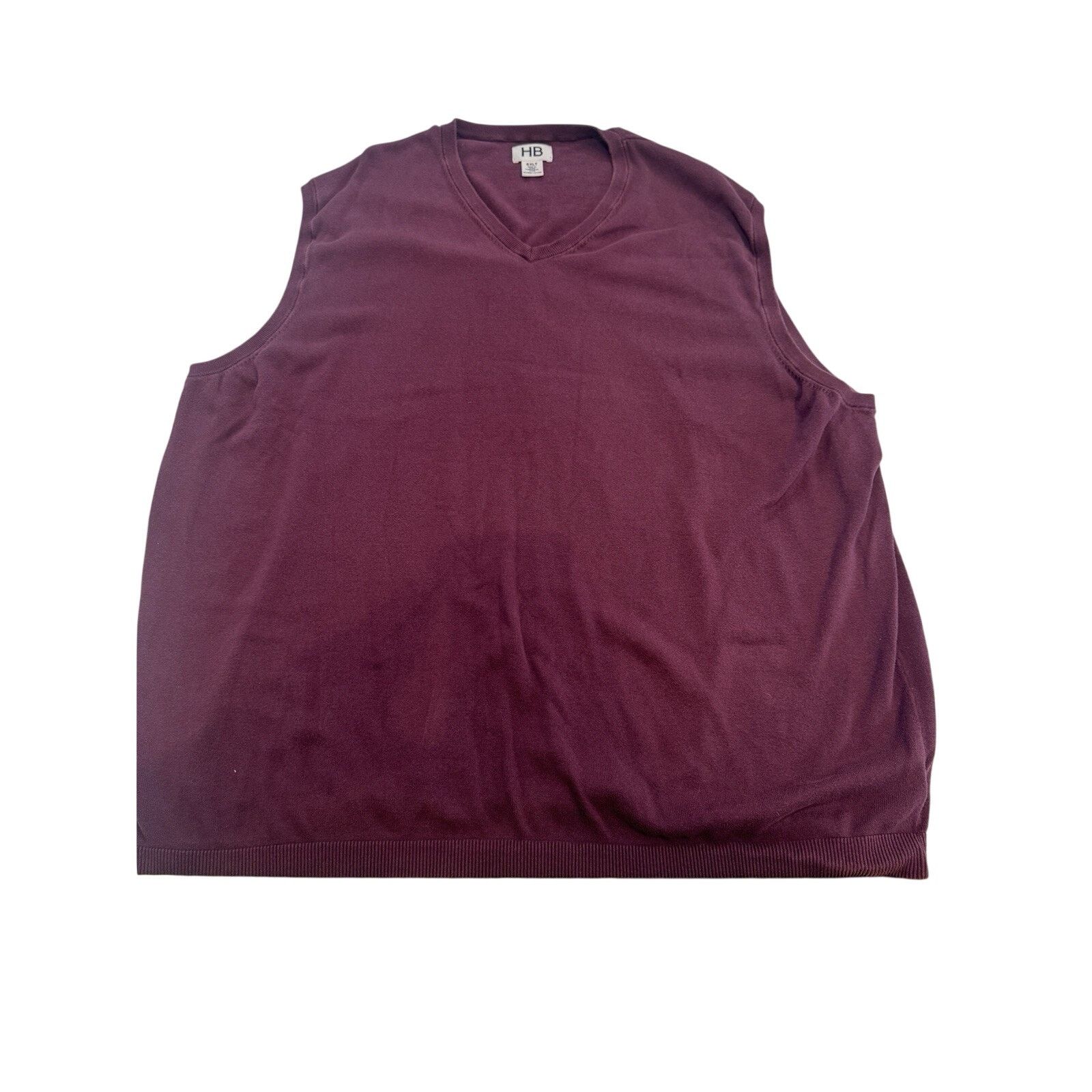 Other Harbor Bay Sweater Vest Mens 6XLT Burgundy VNeck 100% Cotton Size US XXL / EU 58 / 5 - 1 Thumbnail