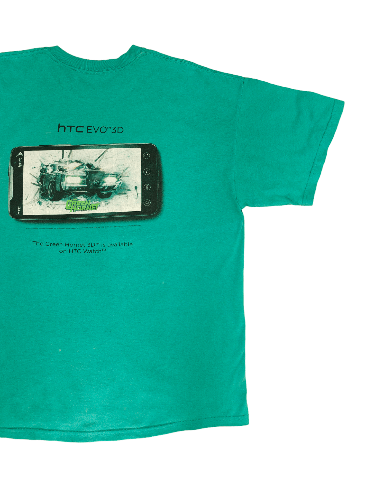 Apple Vintage 00's HTC EVO 3D The Green Hornet T-Shirt Size US XL / EU 56 / 4 - 4 Thumbnail