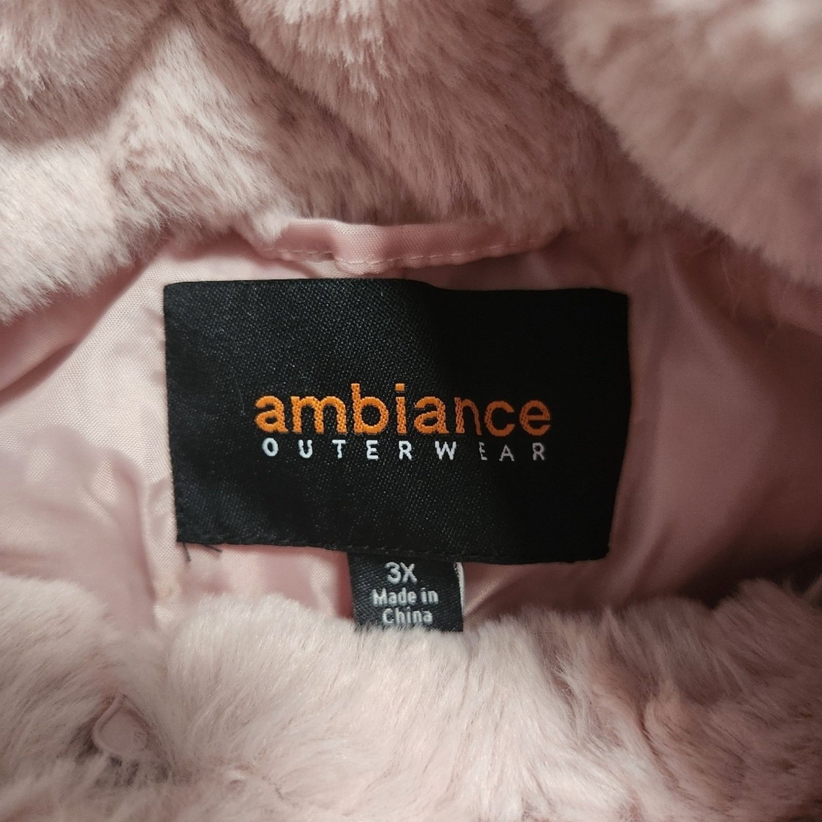 Other Ambiance ☆ Blush ☆ Faux Fur Zip Front Teddy Jacket 2x ☆ NWT Size XXL / US 16-18 / IT 52-54 - 7 Thumbnail