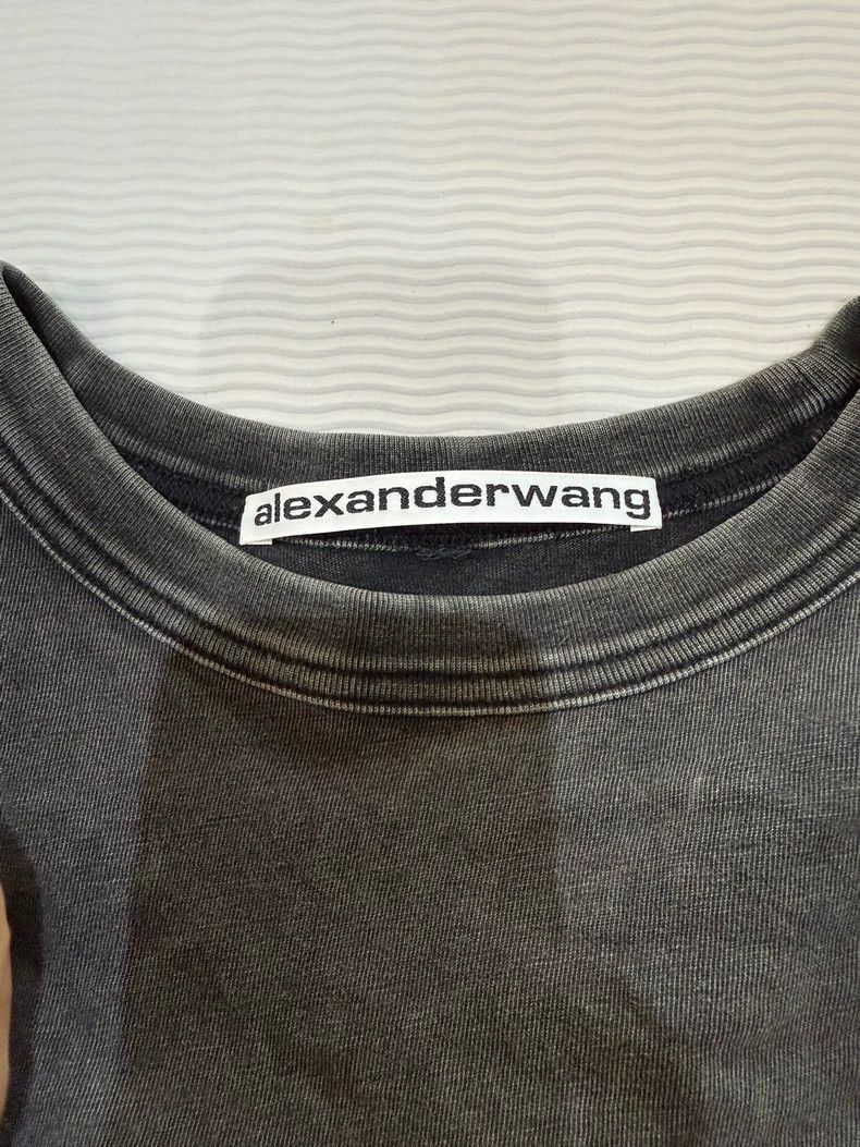 Alexander Wang Alexander Wang Distressed Long Sleeve T-Shirt- Size M / US 6-8 / IT 42-44 - 3 Thumbnail