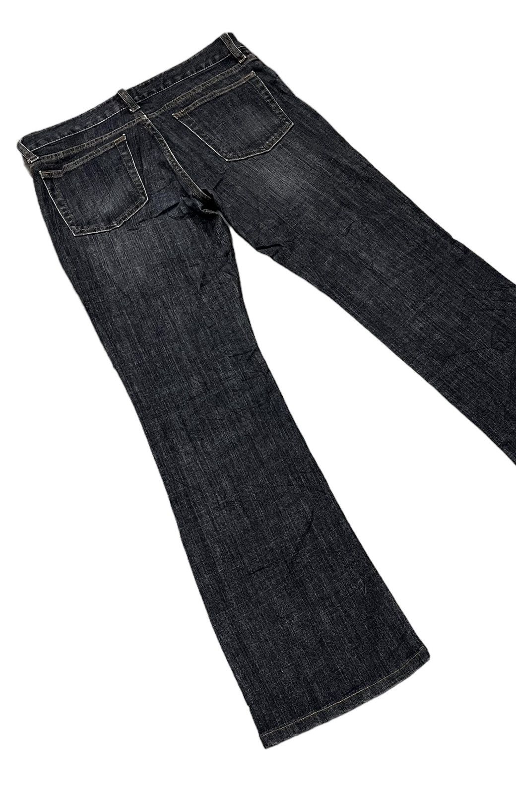 Japanese Brand Flare Jeans Uniqlo faded black denim bootcut Size US 30 / EU 46 - 4 Thumbnail