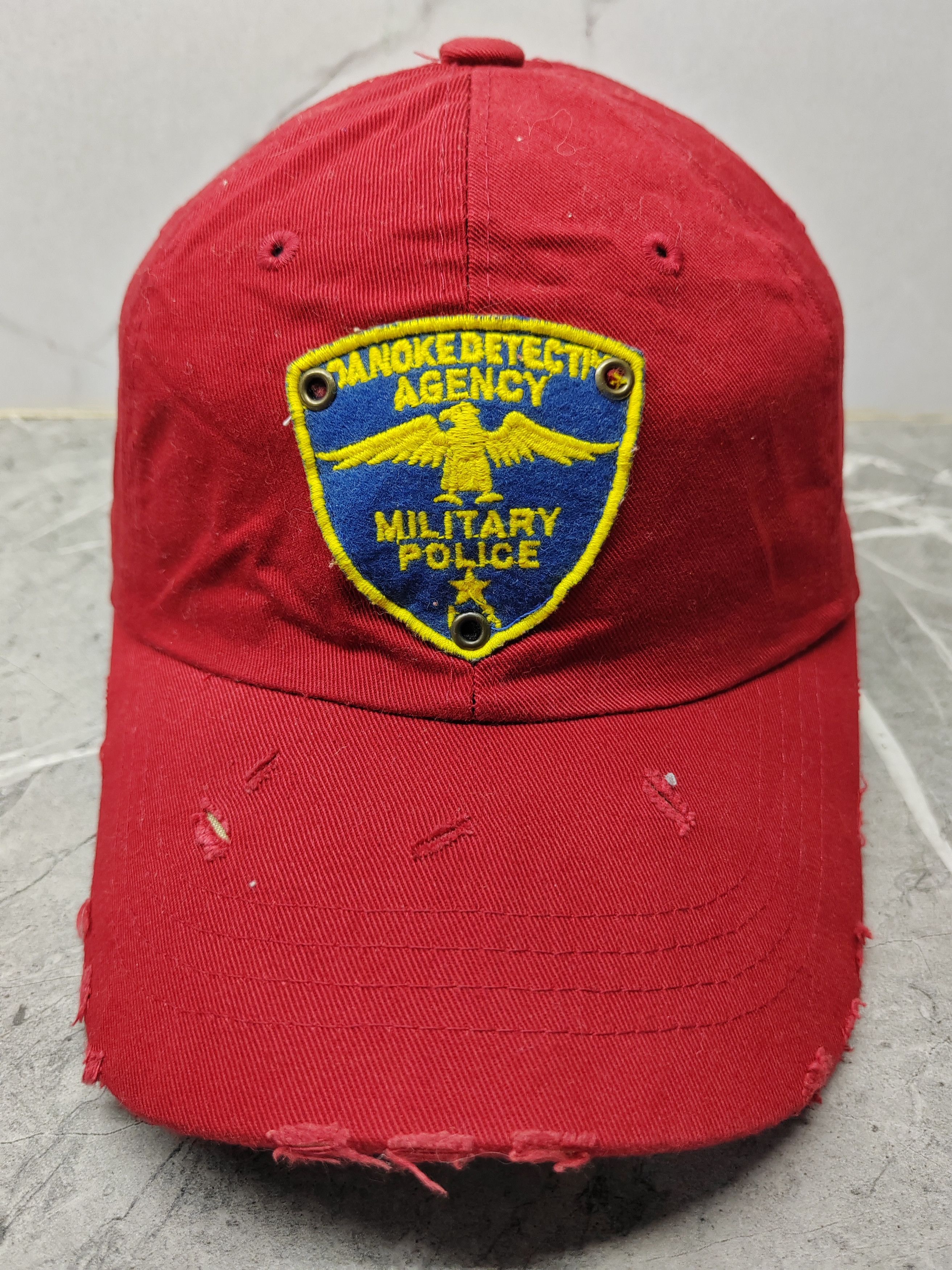 Japanese Brand Vintage Military Police Distressed Style Cap Hat Size ONE SIZE - 2 Thumbnail