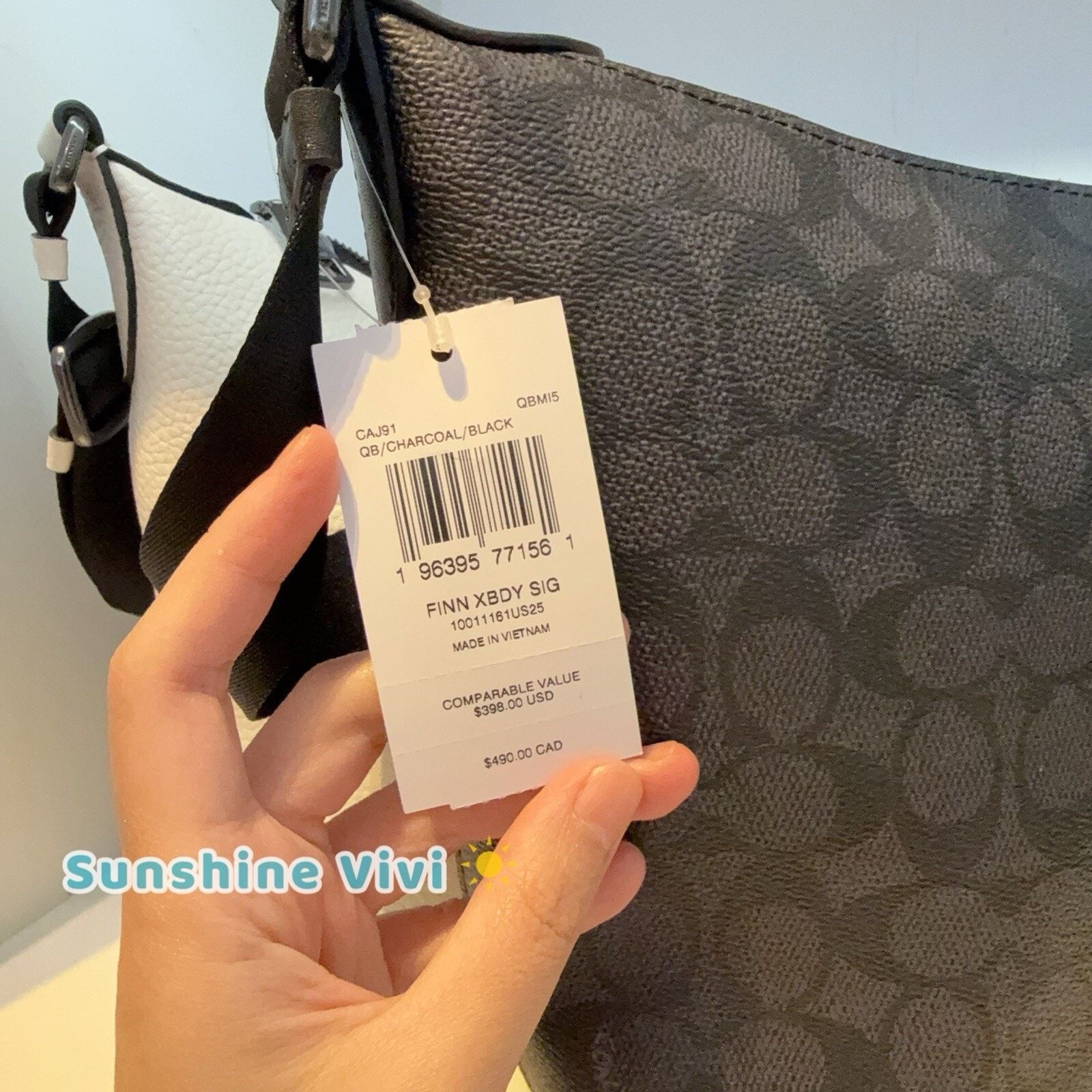 Coach NWT COACH Finn Crossbody Bag CAJ91 Gunmetal/Charcoal/Black Size ONE SIZE - 4 Thumbnail