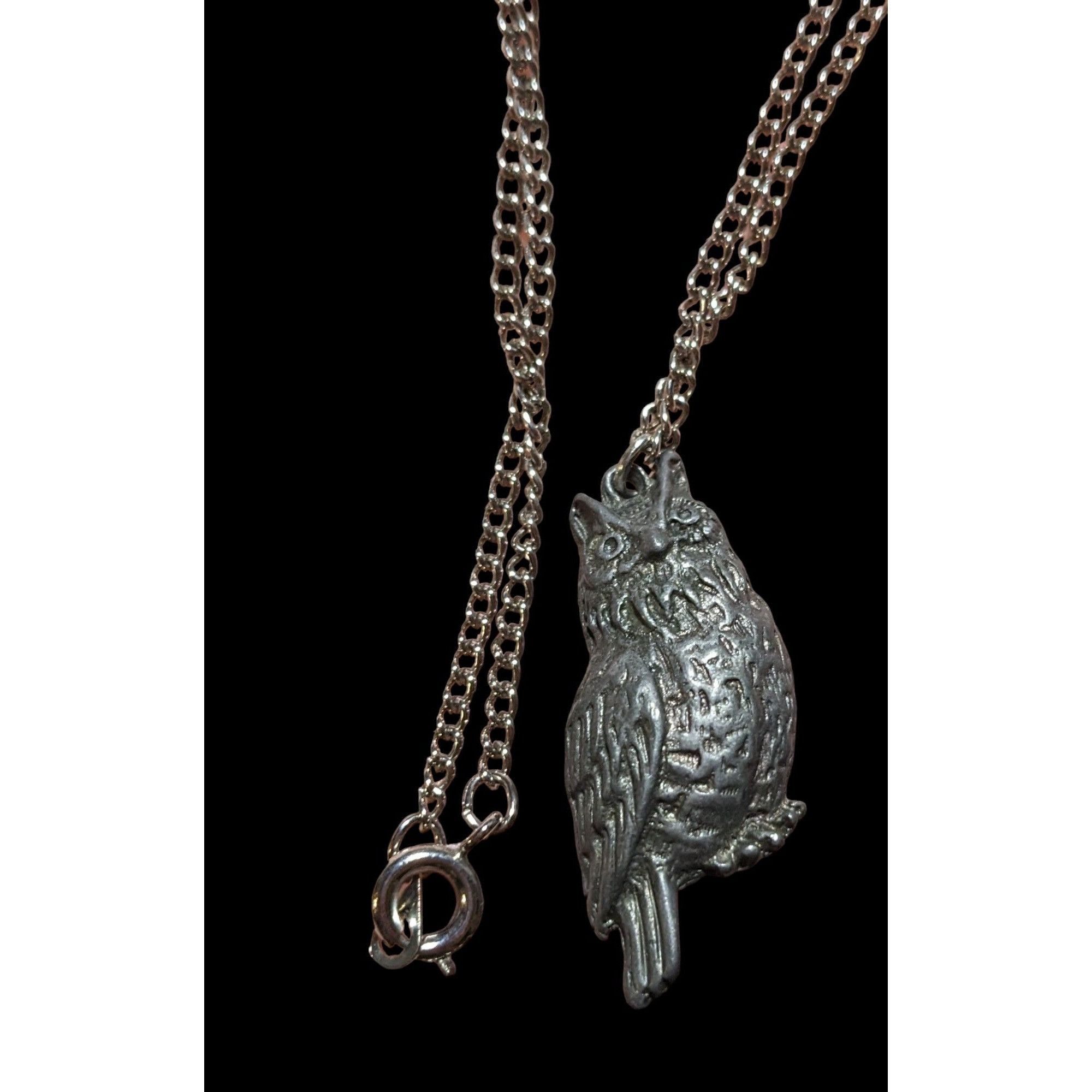 Other Vintage Minimalist Silver Owl Pendant Necklace Size ONE SIZE - 2 Thumbnail