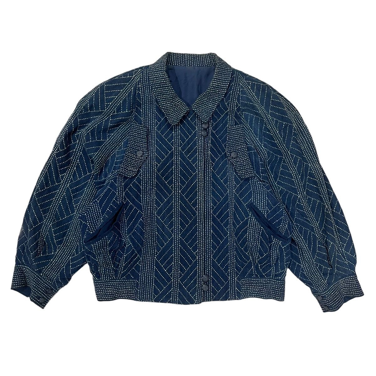 Japanese Brand Vintage Japanese Brand Wool Bomber Jacket Size US S / EU 44-46 / 1 - 1 Thumbnail