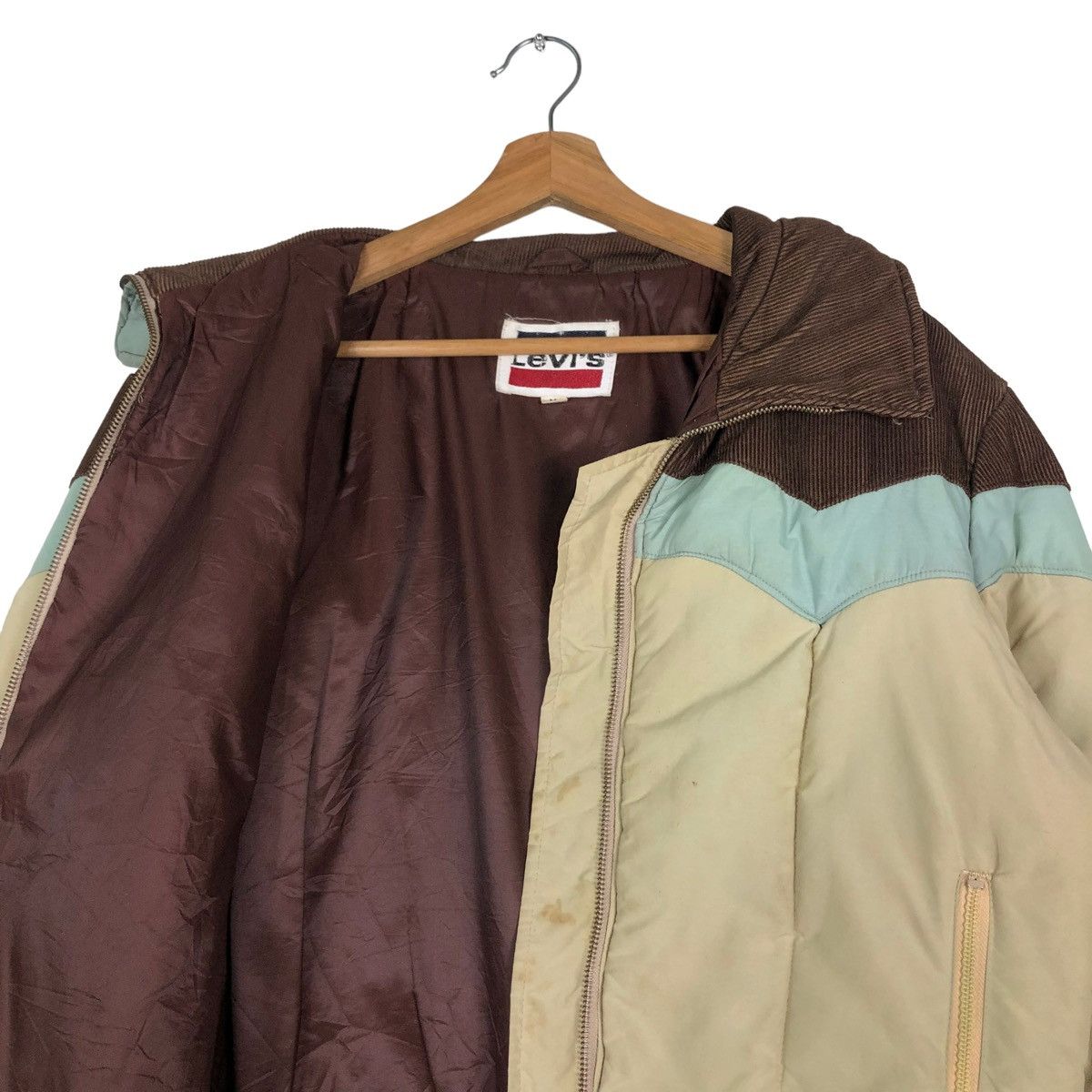 Levi's 🔥VINTAGE BIKER LEVI’S USA PUFFER DOWN JACKET MULTI COLOUR Size US M / EU 48-50 / 2 - 12 Thumbnail