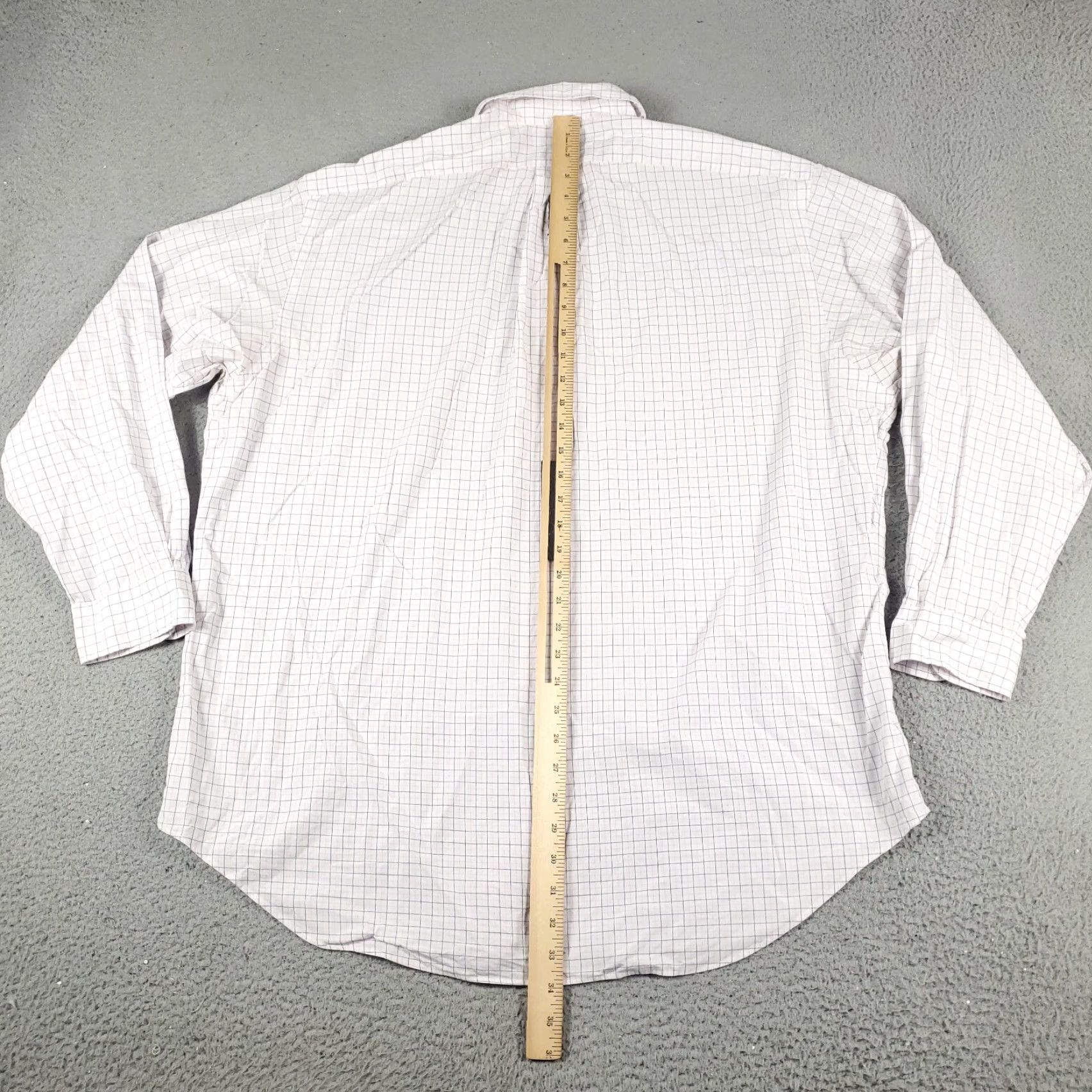 Ralph Lauren RALPH LAUREN Dress Shirt Mens Size 17 Blue Check Long Sleeve Button-Up Modern Classic Size 46R - 6 Thumbnail