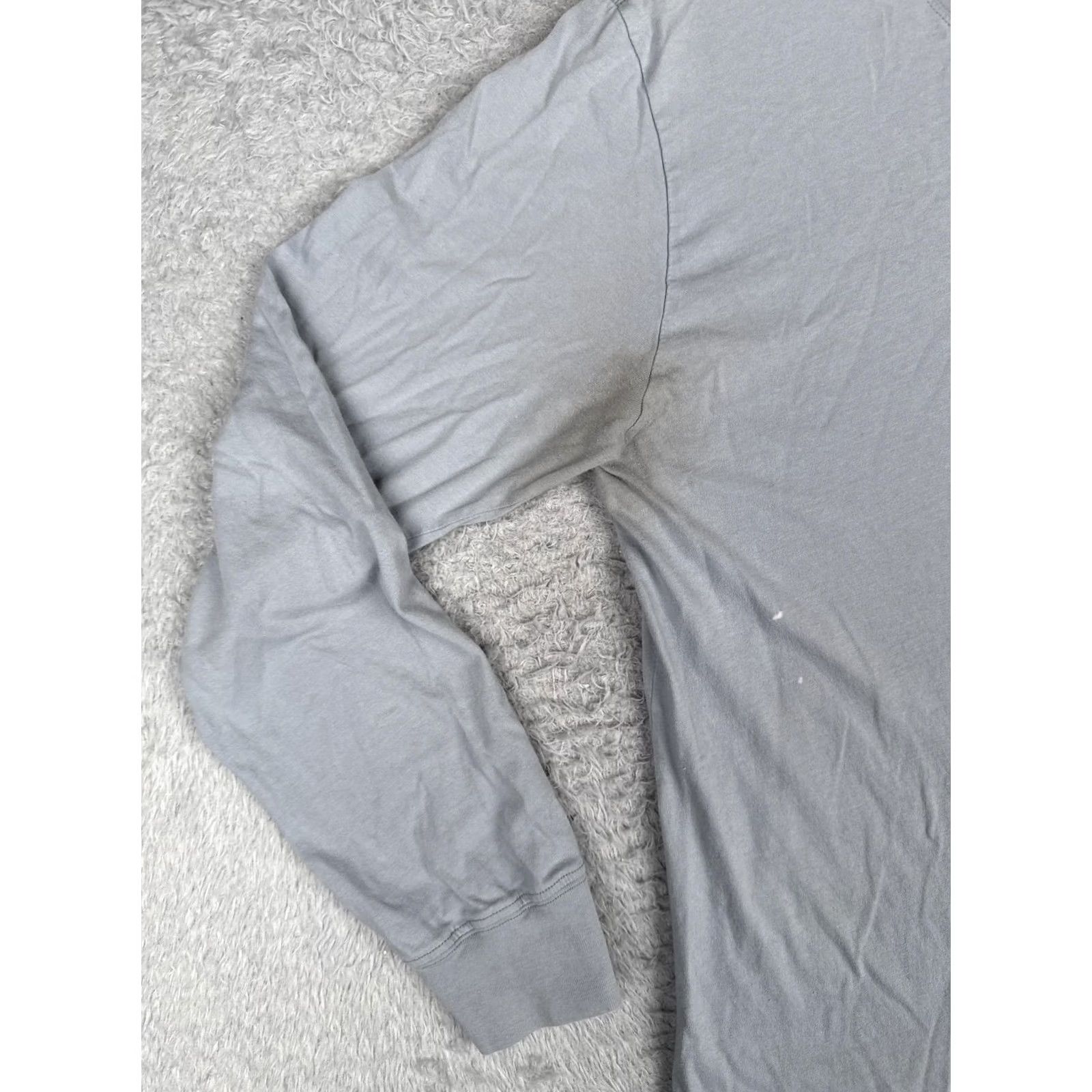 The North Face The North Face Mens Medium Gray Crew Neck Long Sleeve Box Logo Tagless Tee Size US M / EU 48-50 / 2 - 3 Thumbnail