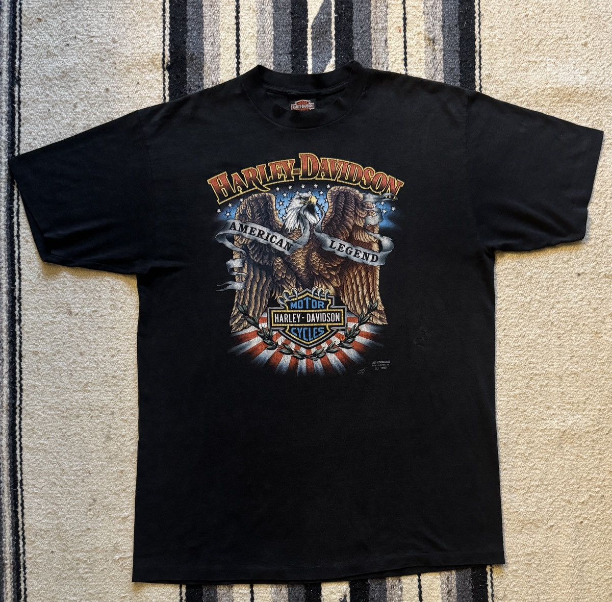 Harley Davidson Vintage 1990 3D Emblem Harley Davidson Honolulu T-Shirt XL Size US XL / EU 56 / 4 - 1 Thumbnail