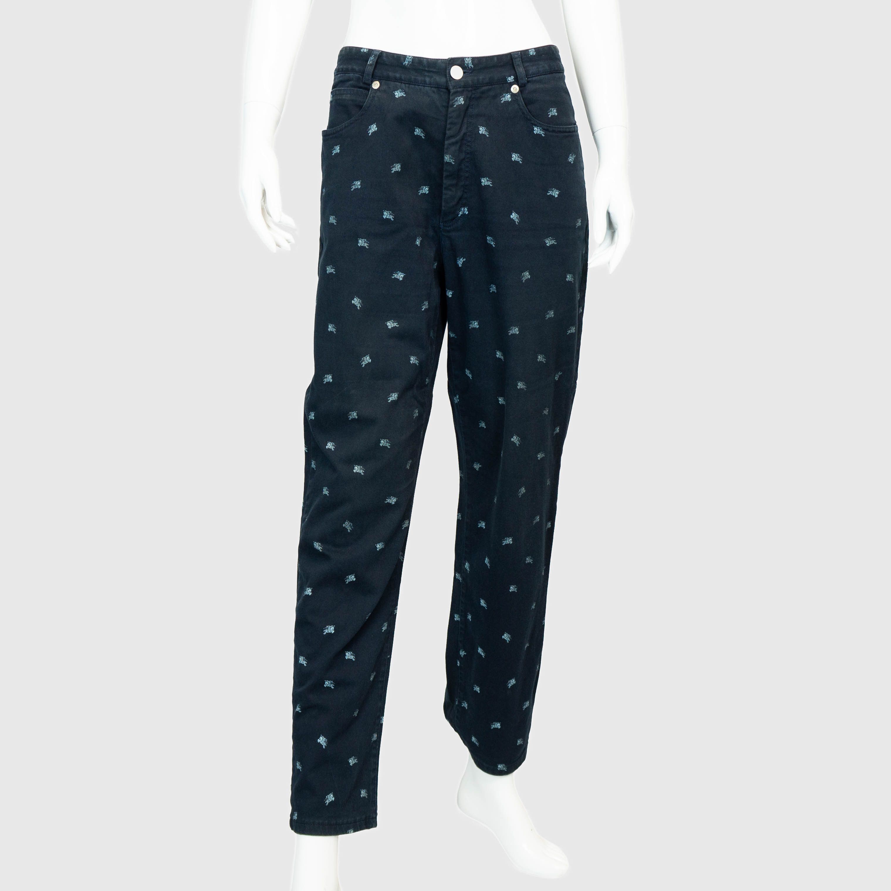 Burberry BURBERRY Monogram Pants Blue Vintage 00s Size 30" / US 8 / IT 44 - 1 Thumbnail