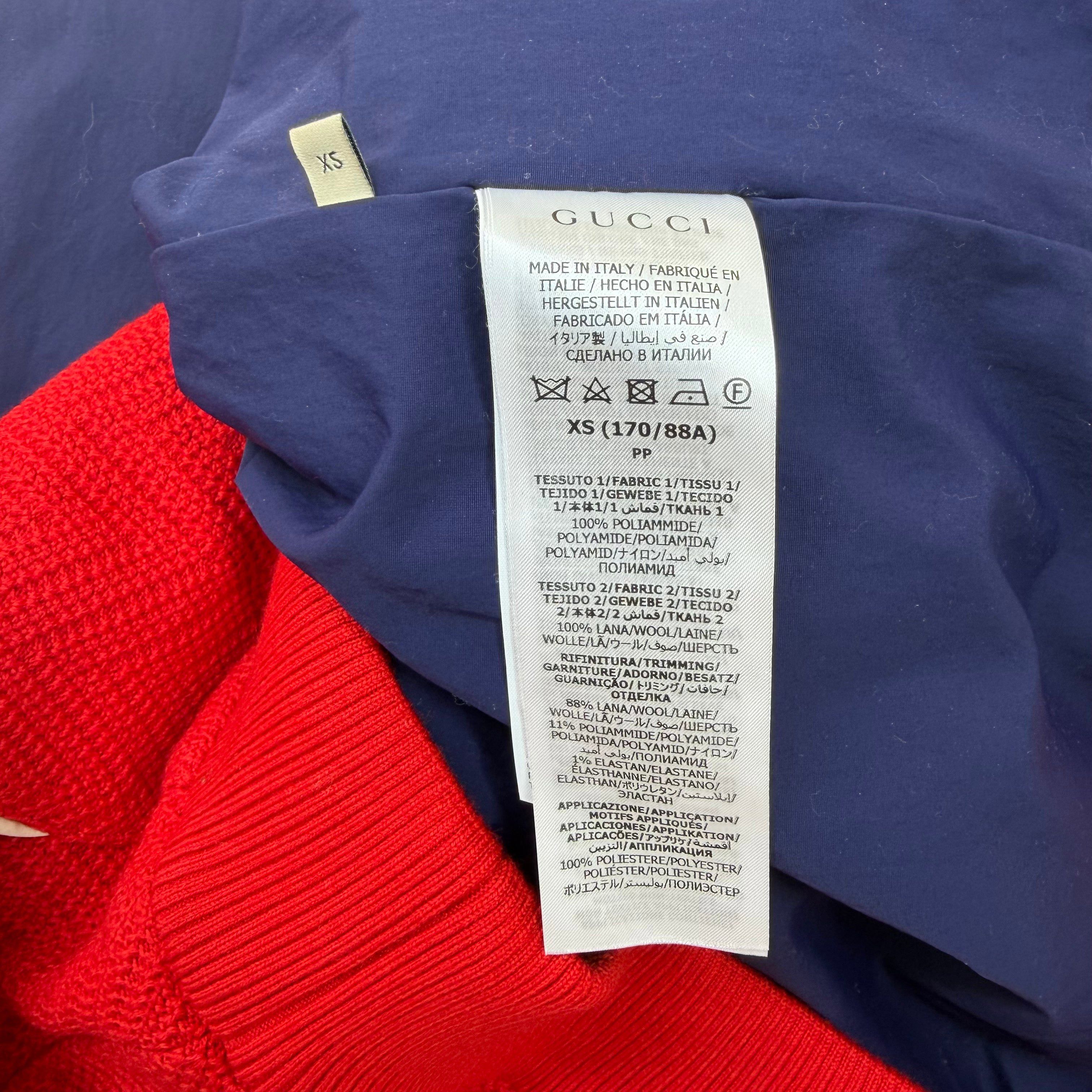 Gucci Gucci Wool Jersey Zip Up Sweatshirt XS (S) Size US S / EU 44-46 / 1 - 5 Thumbnail