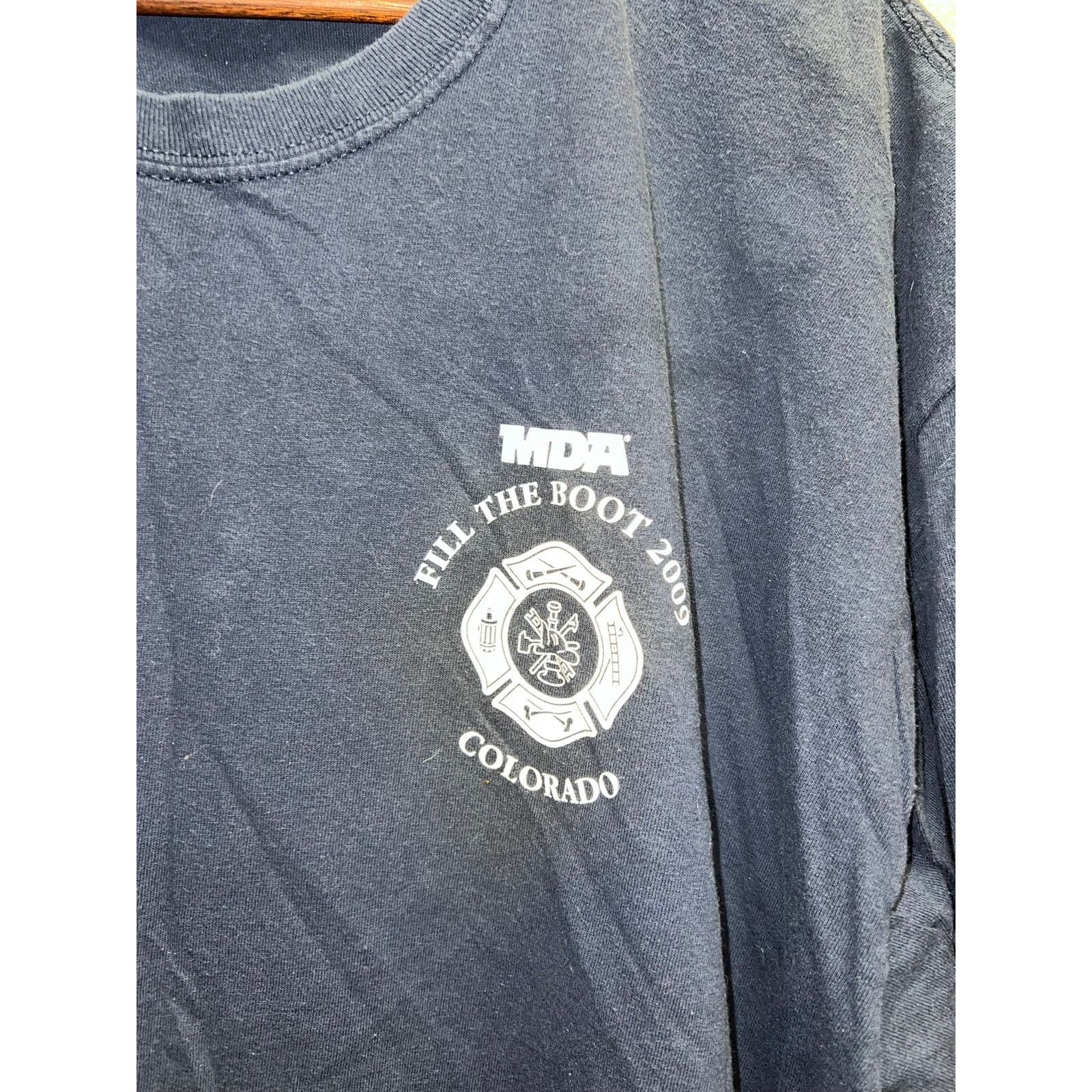 Gildan Fill The Boot Firefighter Shirt Fire Fighers & MDA Tee 2XL Size US XXL / EU 58 / 5 - 3 Thumbnail