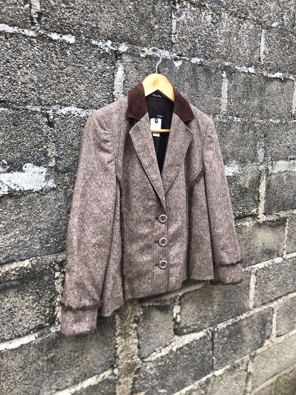 Les Copains 💥Luxury Les Copains Leather Collar Jacket Size M / US 6-8 / IT 42-44 - 2 Thumbnail
