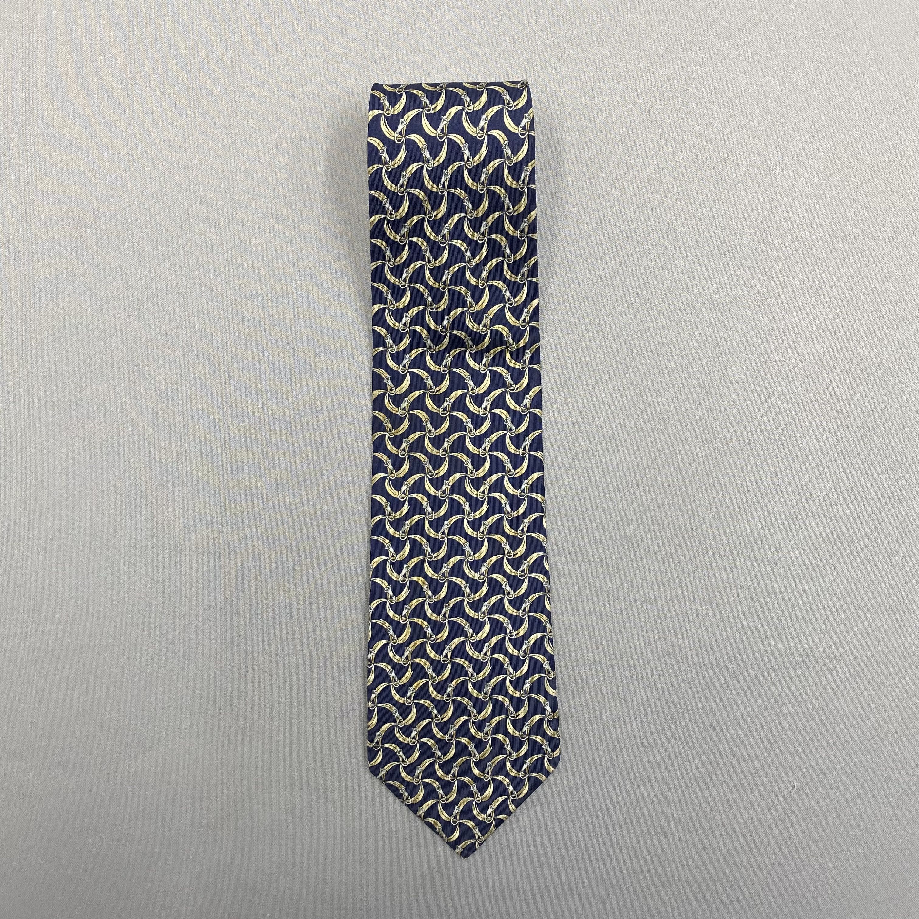 Japanese Brand Vintage Yves Saint Laurent SILK Necktie Cravate Pure Silk Size ONE SIZE - 3 Thumbnail