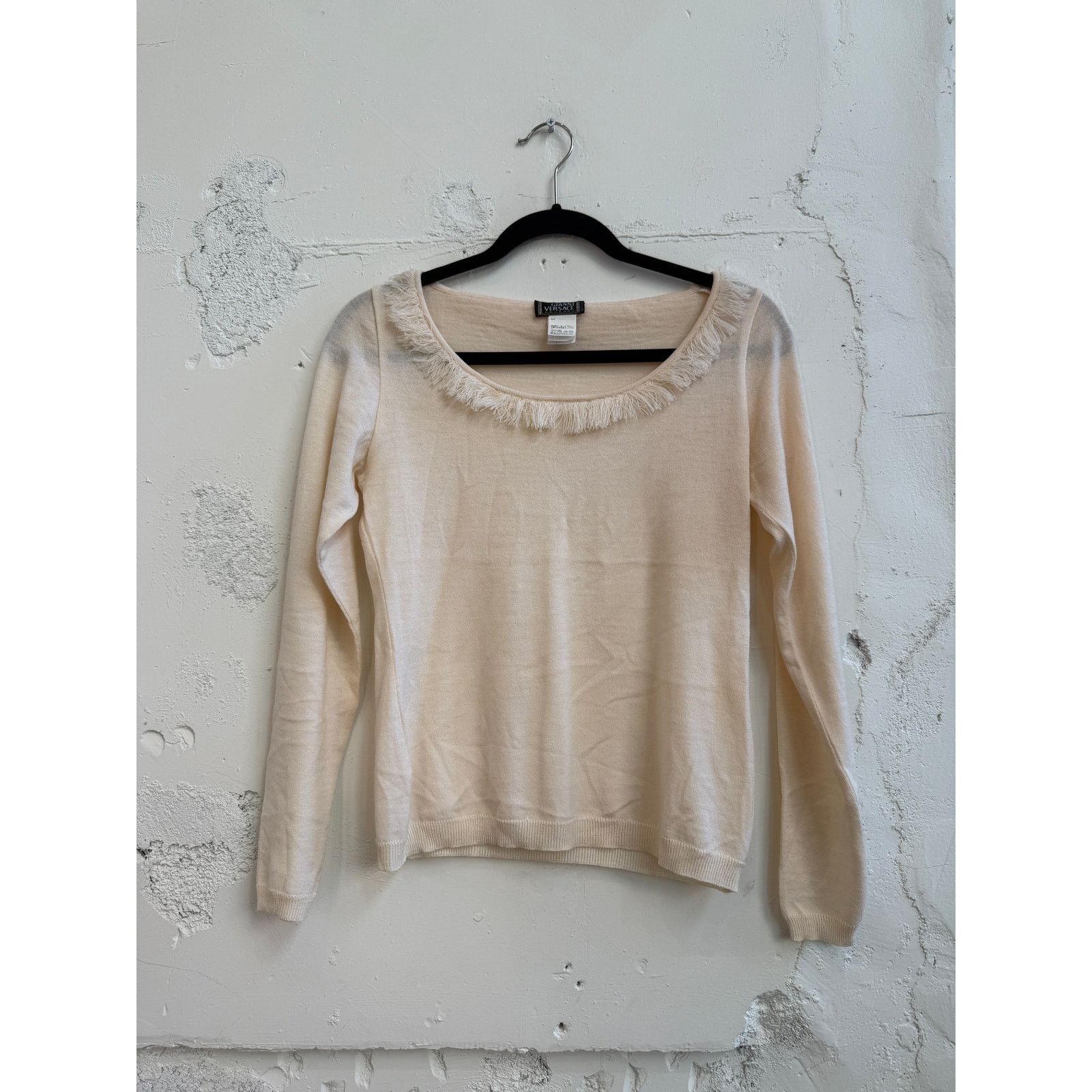 Versace Vintage Gianni Versace Couture Wool Long Sleeve Top Size M / US 6-8 / IT 42-44 - 1 Thumbnail