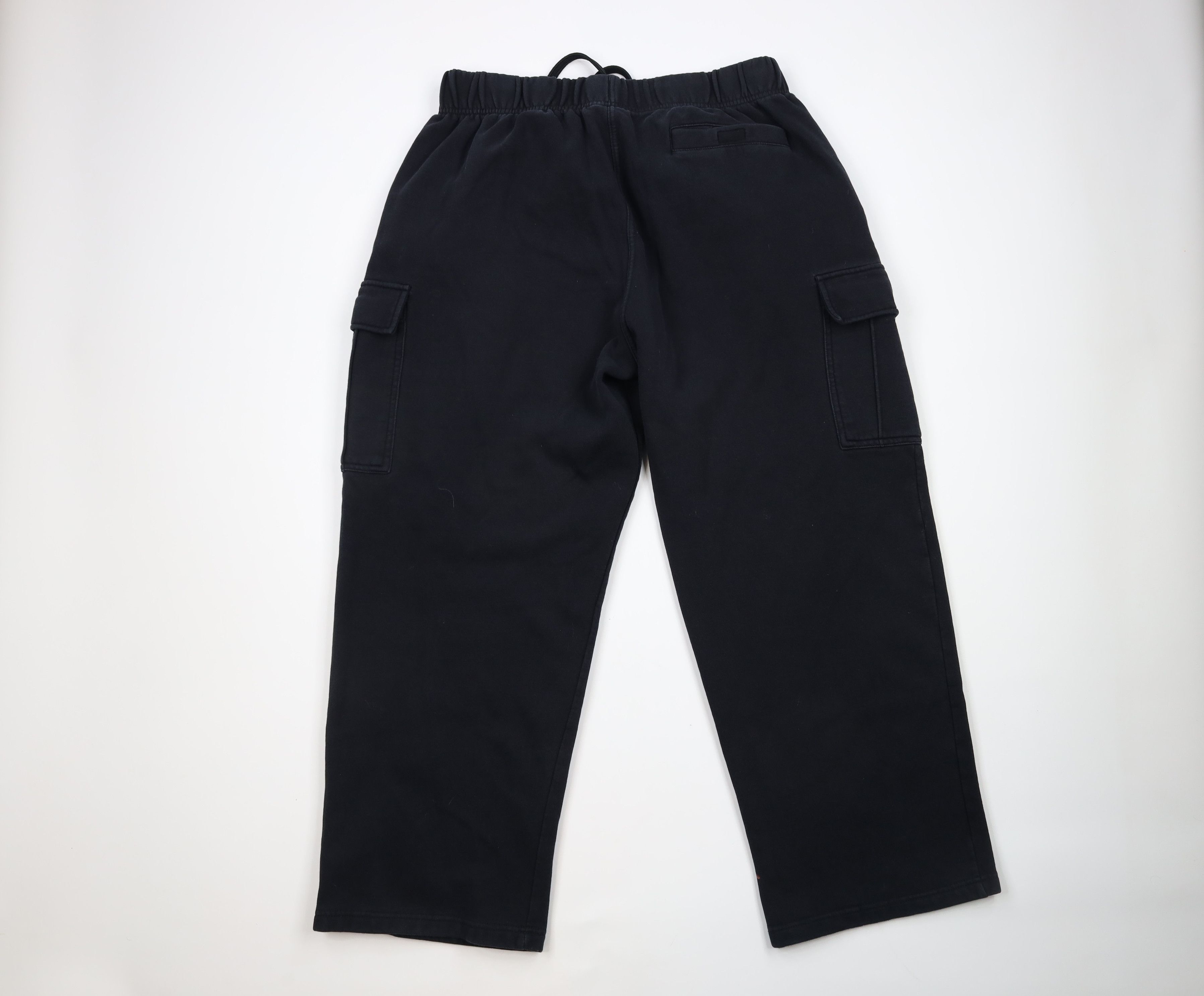 Vintage Vintage 90s Streetwear Fit Wide Leg Cargo Sweatpants Black Size 36 - 8 Thumbnail