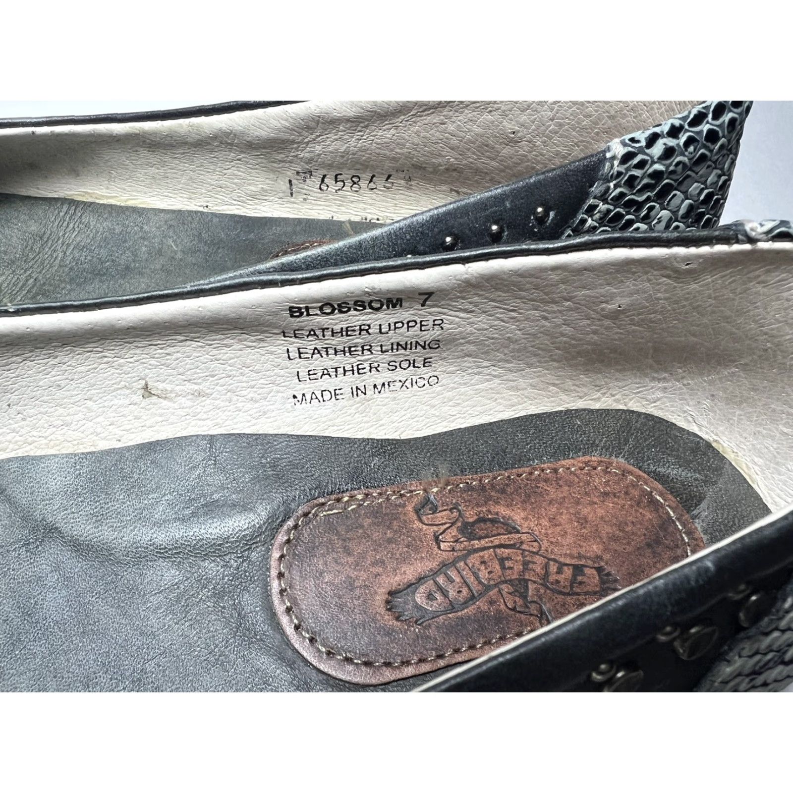 FREEBIRD NICE! Studded Freebird Ballet Flats Leather Gray Size 7 6.5 Womens Flats Gunmetal Gray Ballet Upper Leather Accents Studded 9.75 inches Size US 7 / IT 37 - 7 Thumbnail