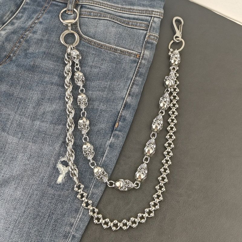 Japanese Brand Retro punk streetweary y2k spike pants pocket wallet chain Size ONE SIZE - 2 Thumbnail
