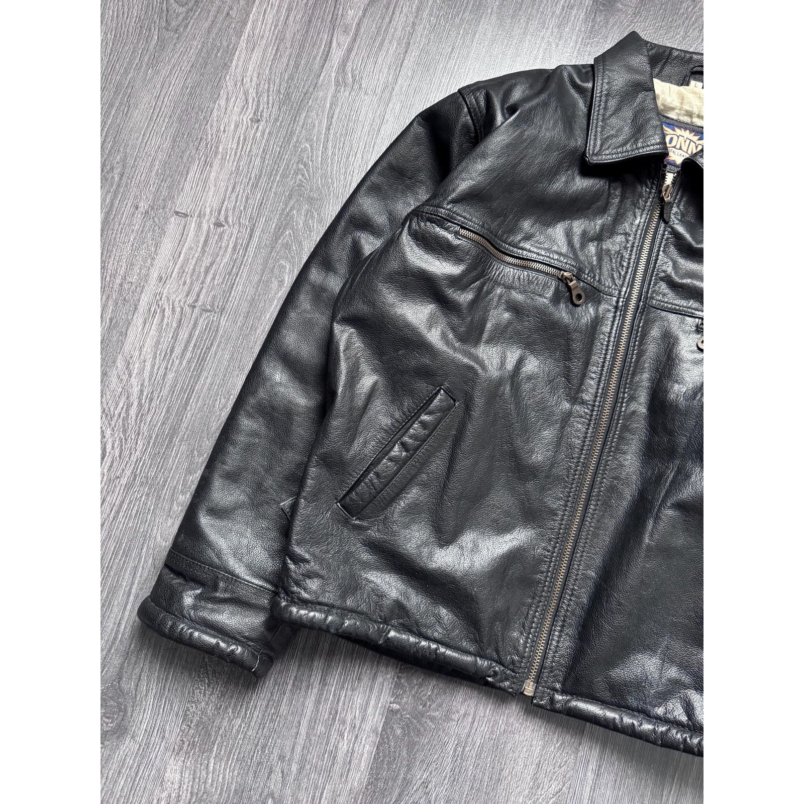 Vintage Black Donna Vintage Real Leather Biker Jacket Size US L / EU 52-54 / 3 - 3 Thumbnail