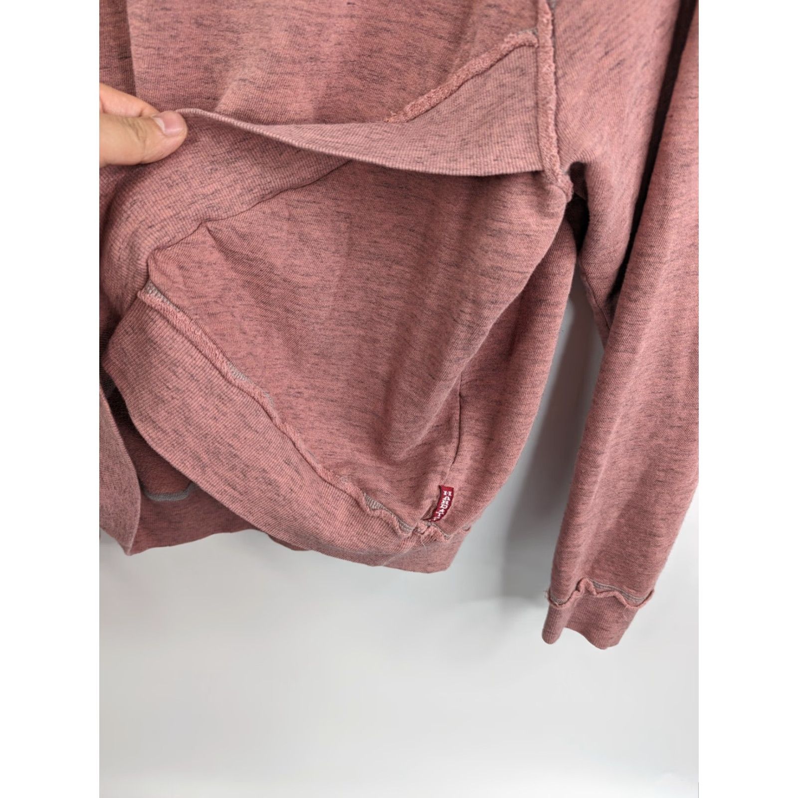 Hard Tail Hard Tail Sweatshirt Womens XS Slub Cross Front Pullover Boho Pink Coral Easy Sweatshirt Long Sleeve Size XS / US 0-2 / IT 36-38 - 4 Thumbnail