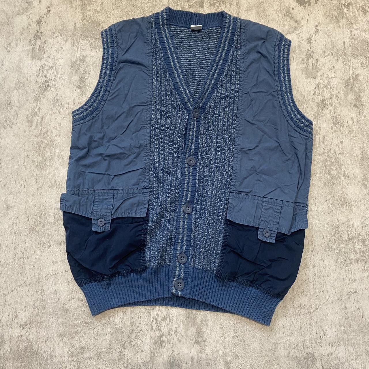 Other 90s cardigan Vintage y2k 2000s rap hip hop Winter Navy Blue Size US M / EU 48-50 / 2 - 1 Thumbnail