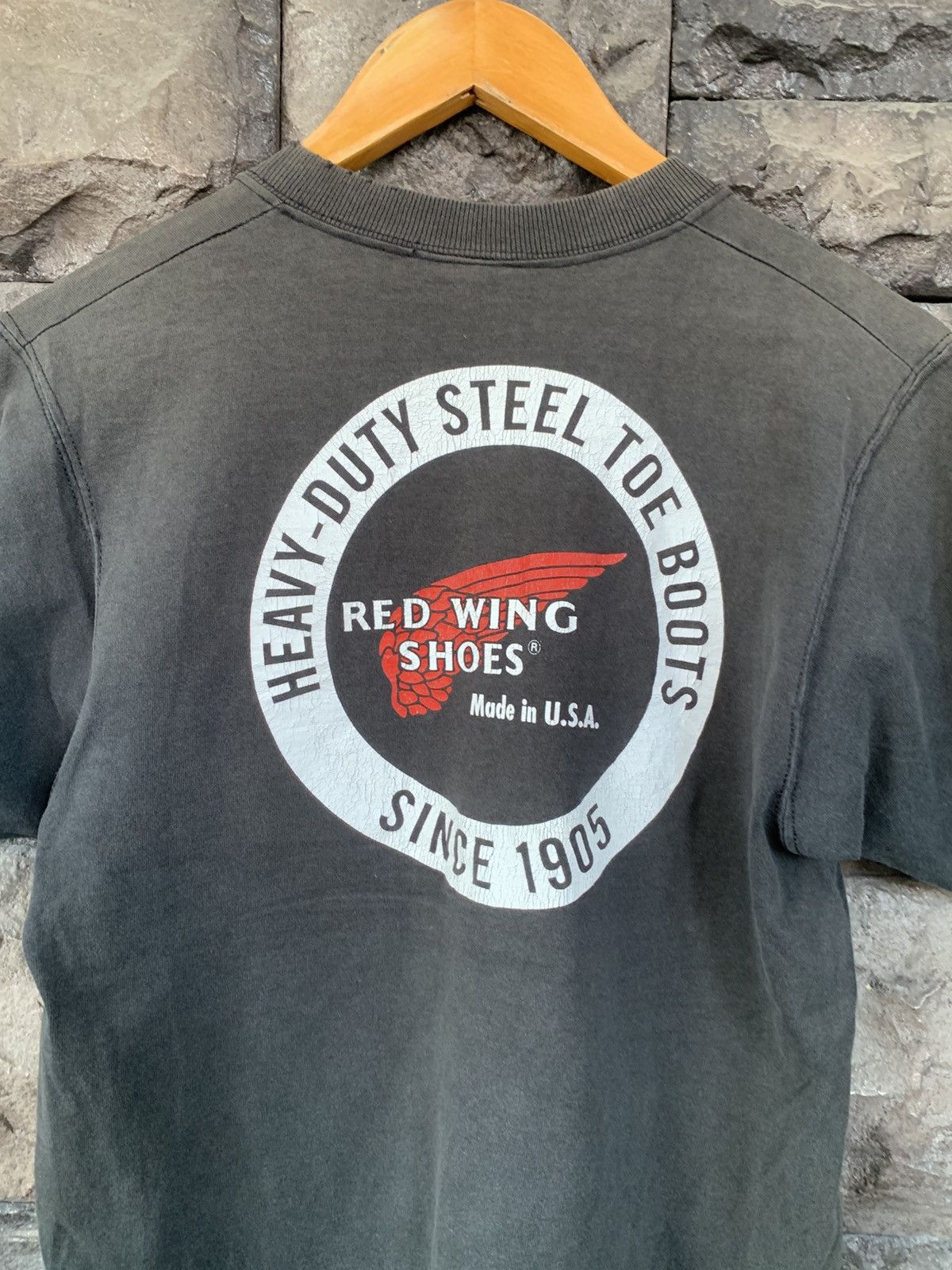 Red Wing Vintage Red Wings Shoes Heavy Duty Steel Toe Boots T shirt Size US S / EU 44-46 / 1 - 2 Thumbnail