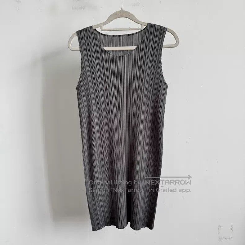 Issey Miyake Issey Miyake Grey Dress Size L / US 10 / IT 46 - 1 Thumbnail