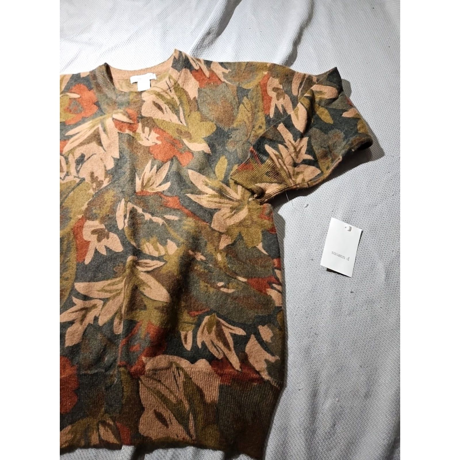 Vintage VINTAGE Susann d Shirt Womens S Vtg Sweater Lambswool Angora Hair Floral Luxury Soft Nwt Size S / US 4 / IT 40 - 5 Thumbnail