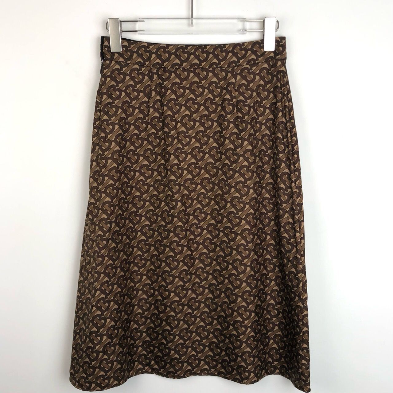 Burberry [Burberry] Striped Check Jacquard Midi Skirt 36/XS Size 36" / US 14 / IT 50 - 8 Thumbnail