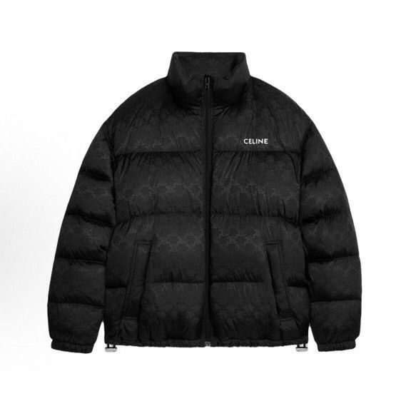 Celine Celine Down Black Down Jacket L Women Size L / US 10 / IT 46 - 1 Thumbnail