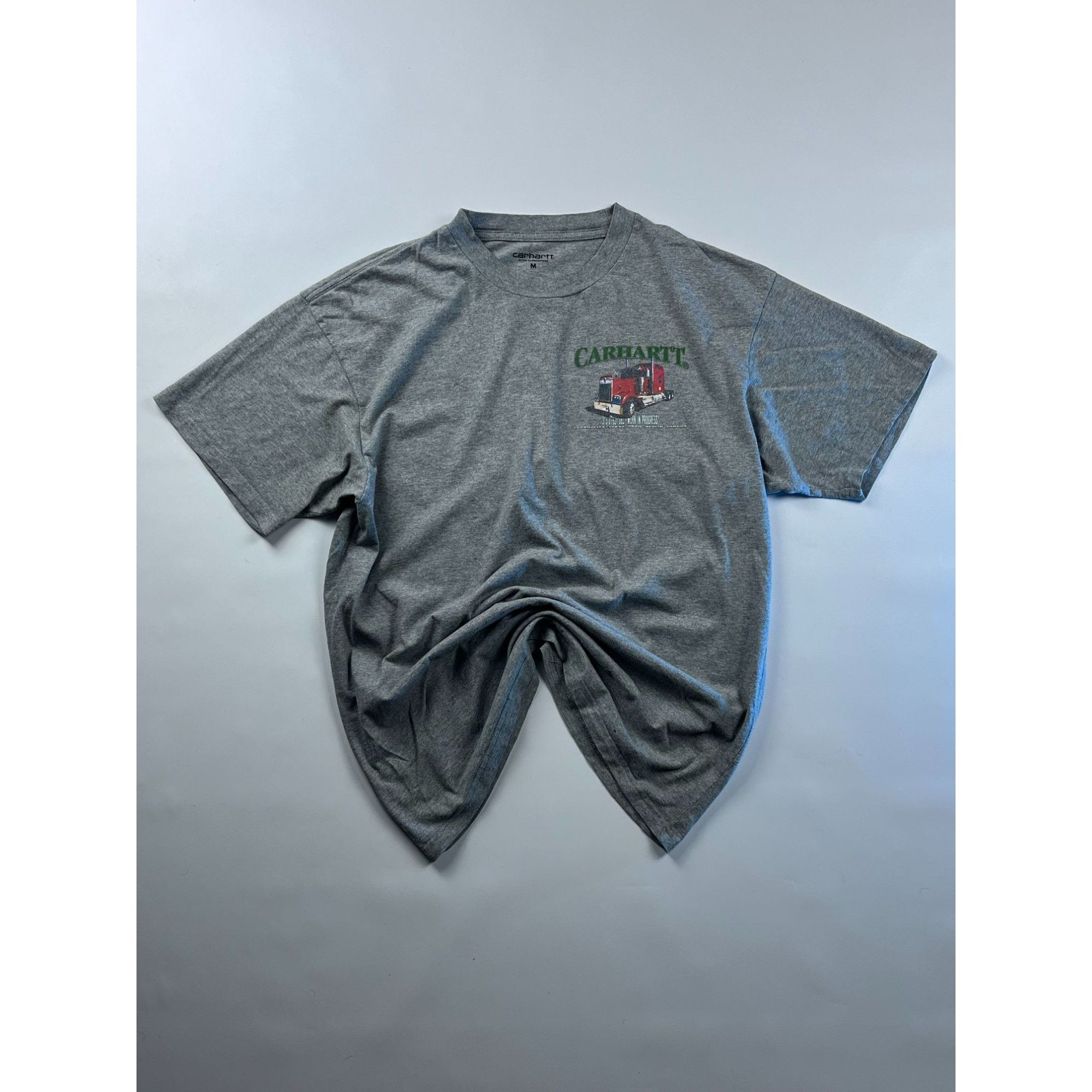 Carhartt × Vintage Carhartt Gray American Truck Graphic T-Shirt Size US M / EU 48-50 / 2 - 1 Thumbnail