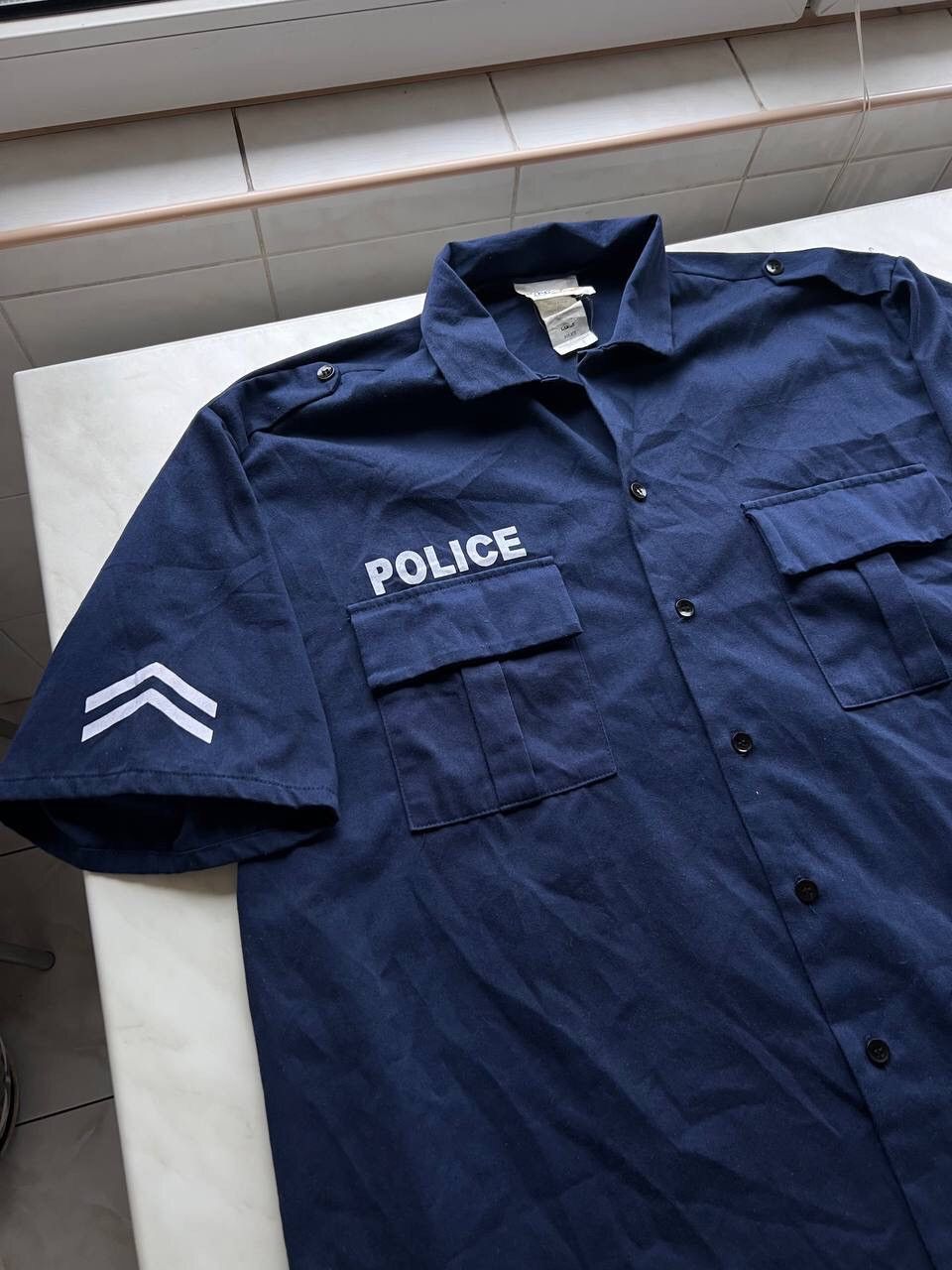 Other Vintage Polizei Button Up Shirt 90s Police Navy California Size US L / EU 52-54 / 3 - 8 Thumbnail