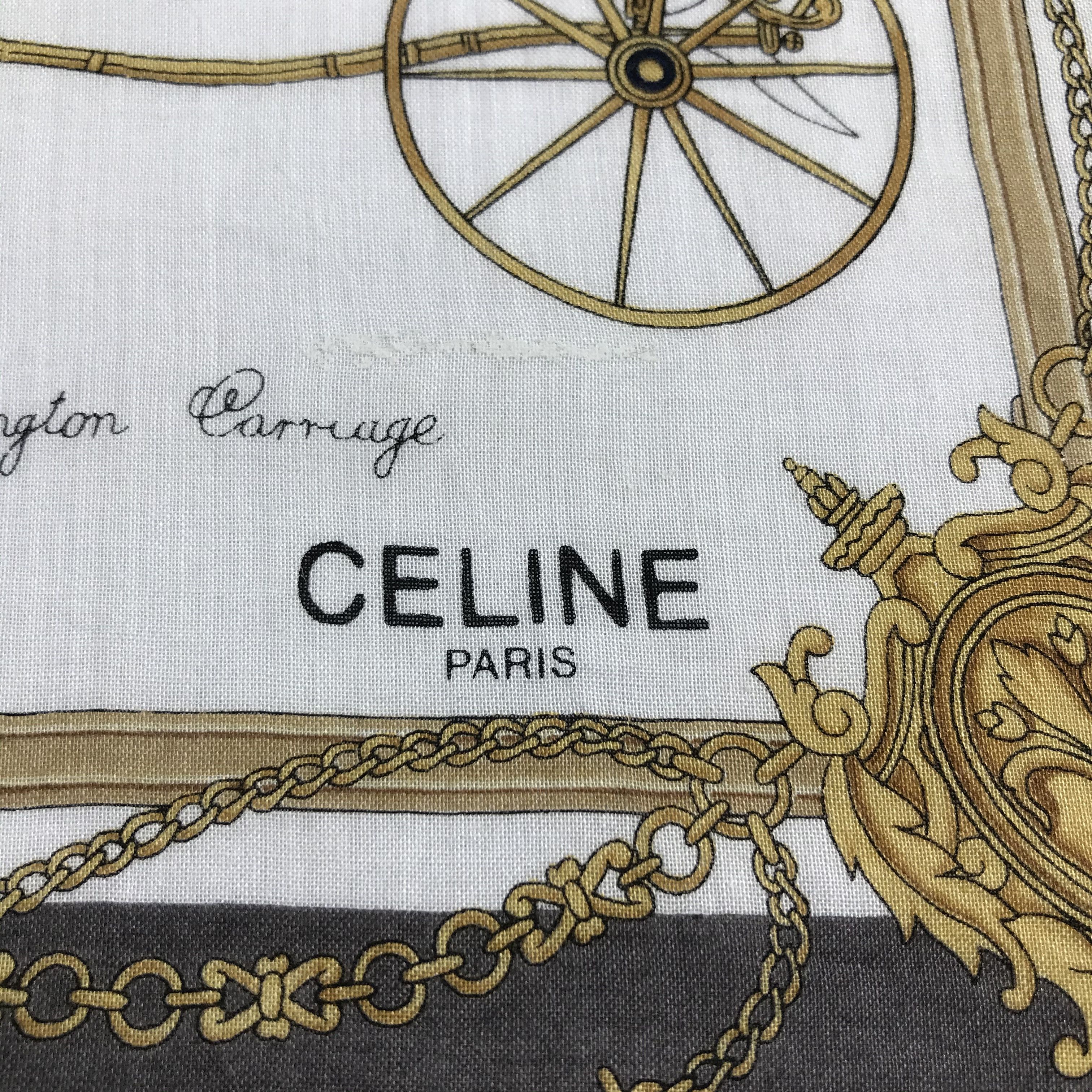 Celine Celine Carriage Handkerchief Neckerchief Bandana H694 Size ONE SIZE - 3 Thumbnail