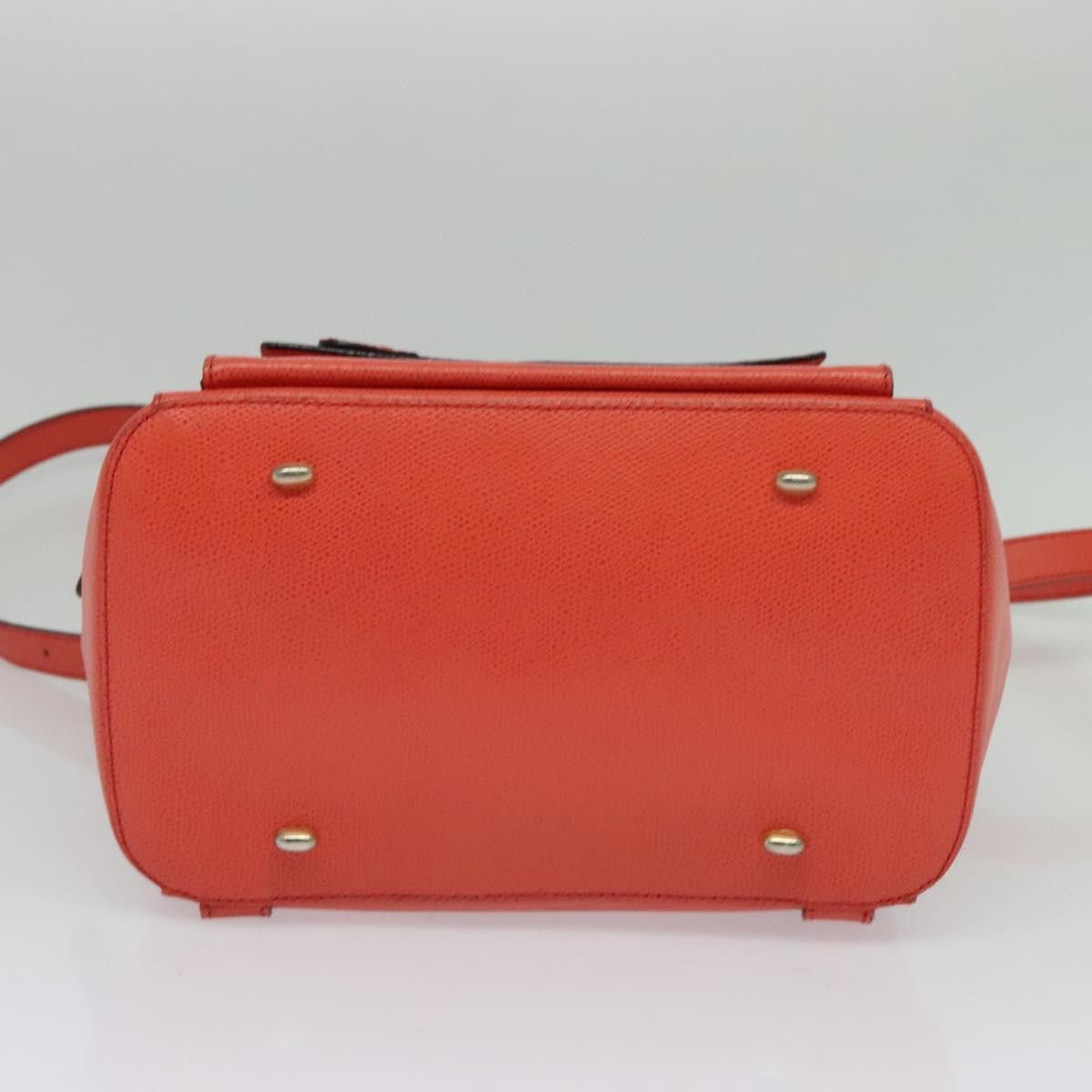 Celine CELINE Backpack Leather Orange Gold Size ONE SIZE - 9 Thumbnail